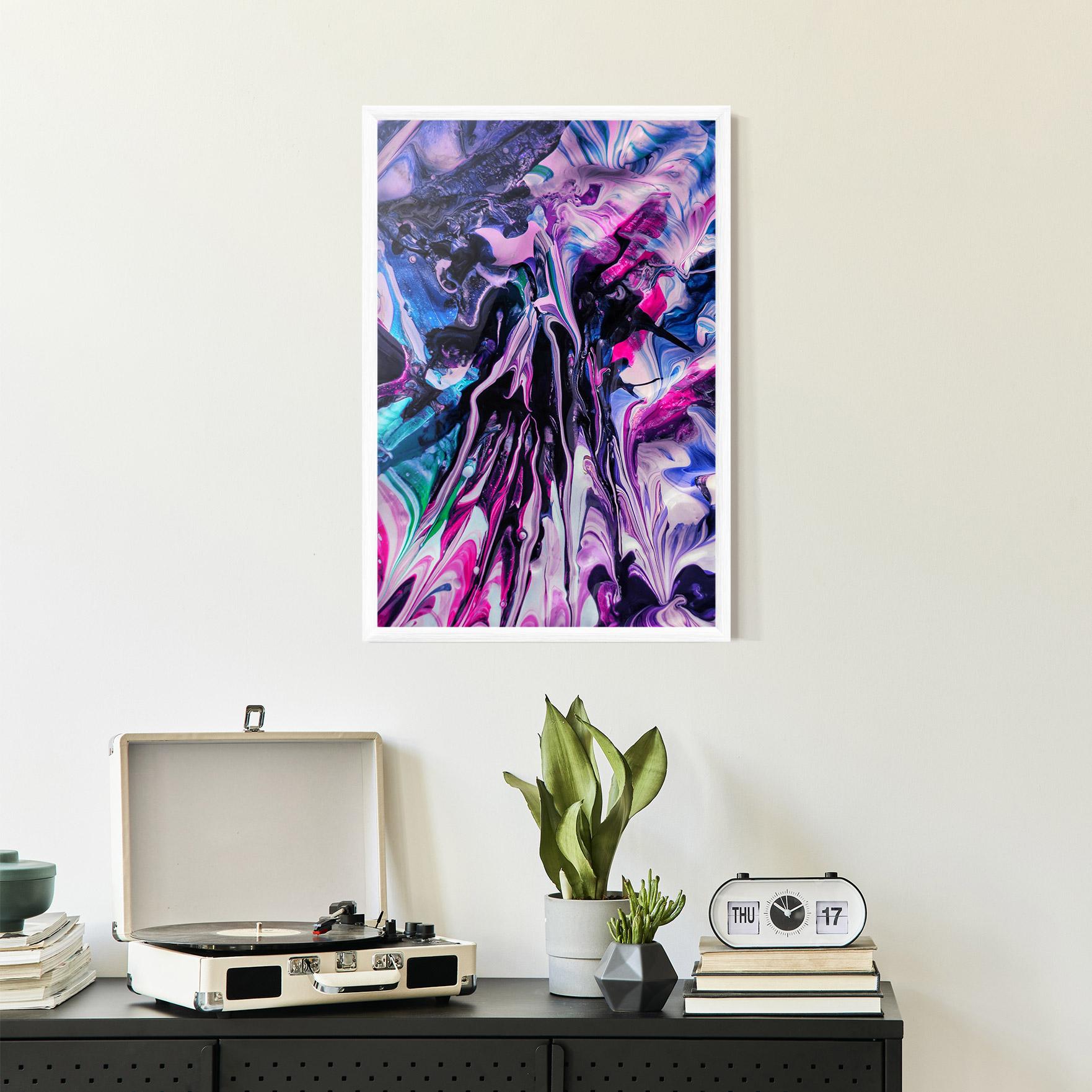 Gerahmte Poster Abstract Rose Colours mockup 2