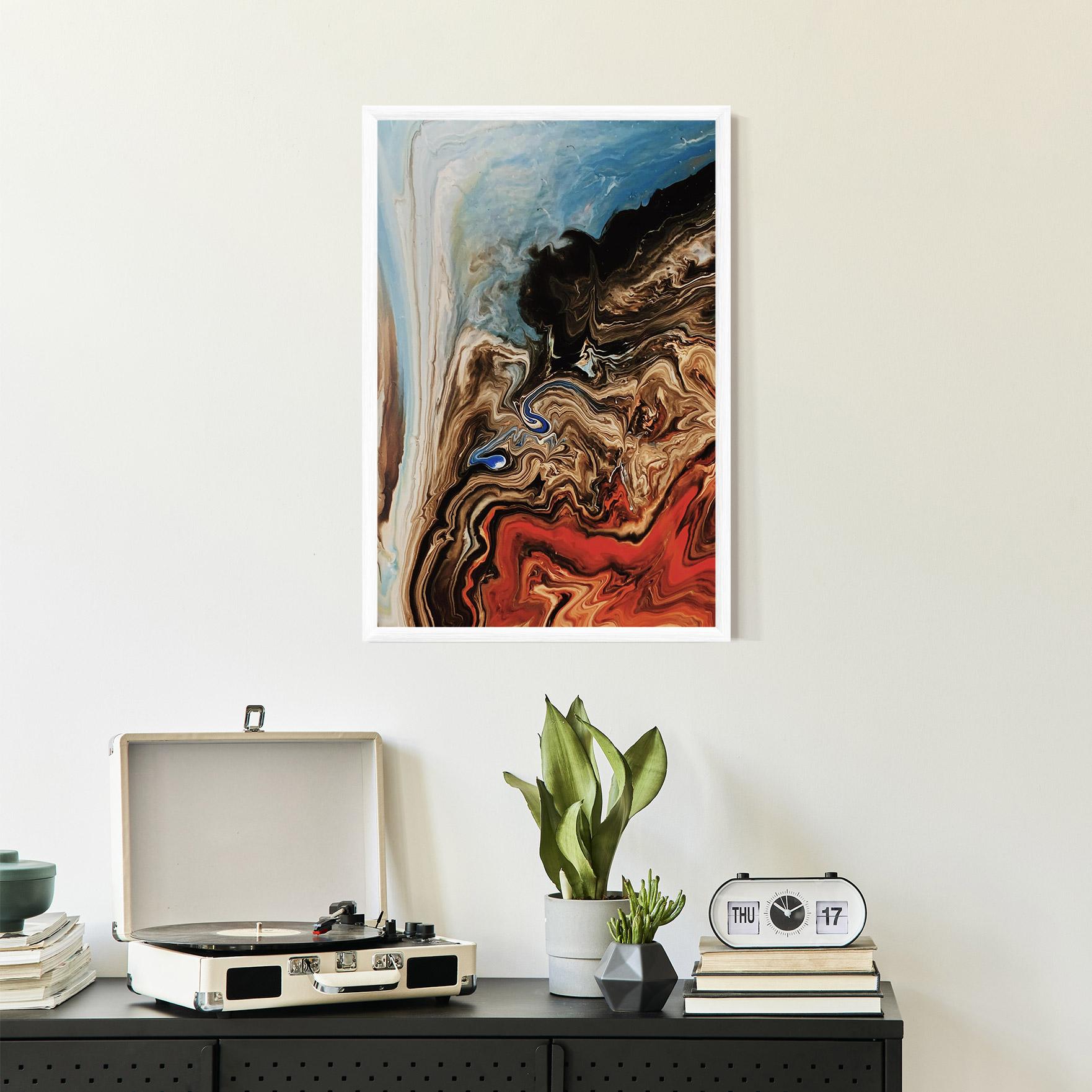 Gerahmte Poster Abstract Waterfall mockup 2