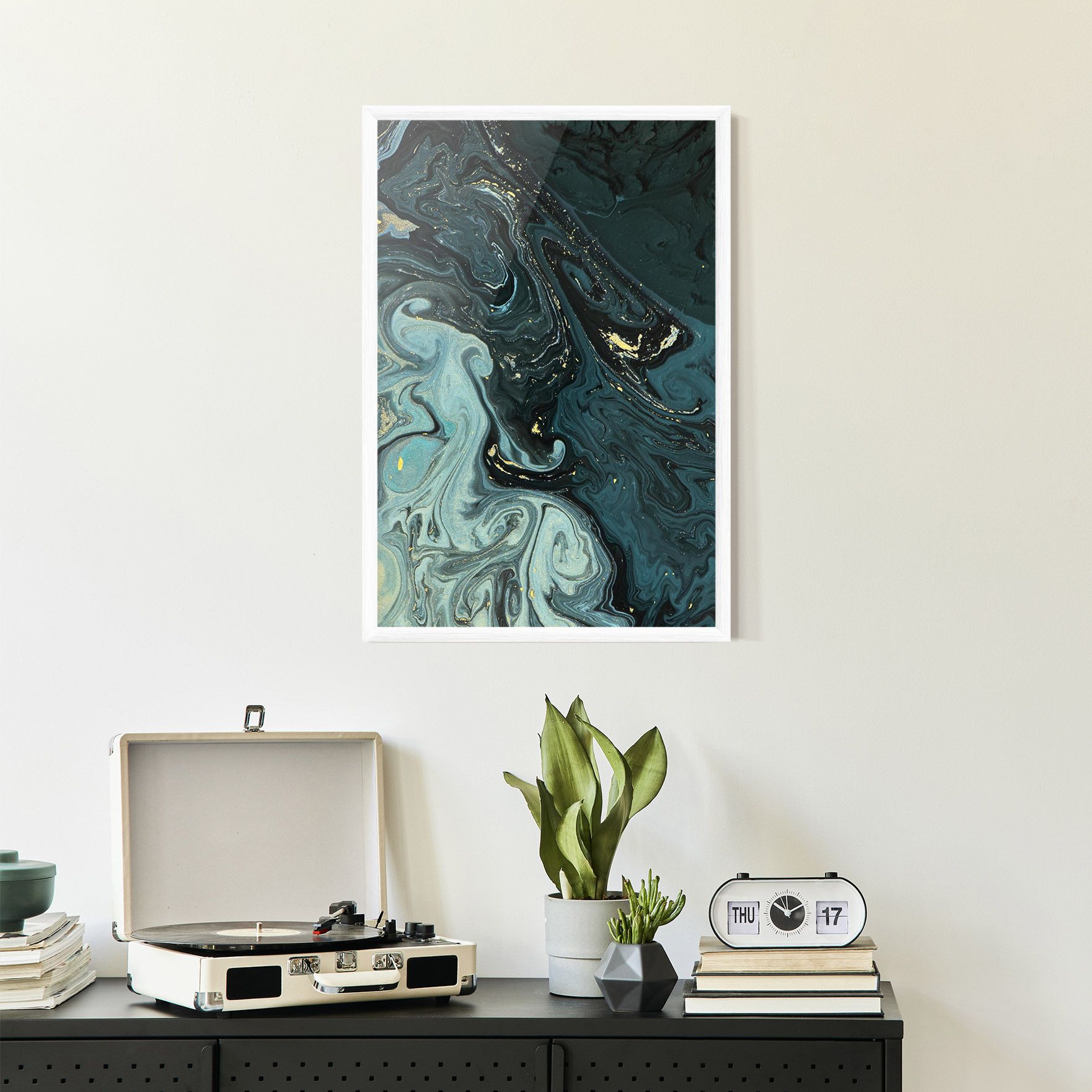 Dark Blue Golden Marble mockup 2