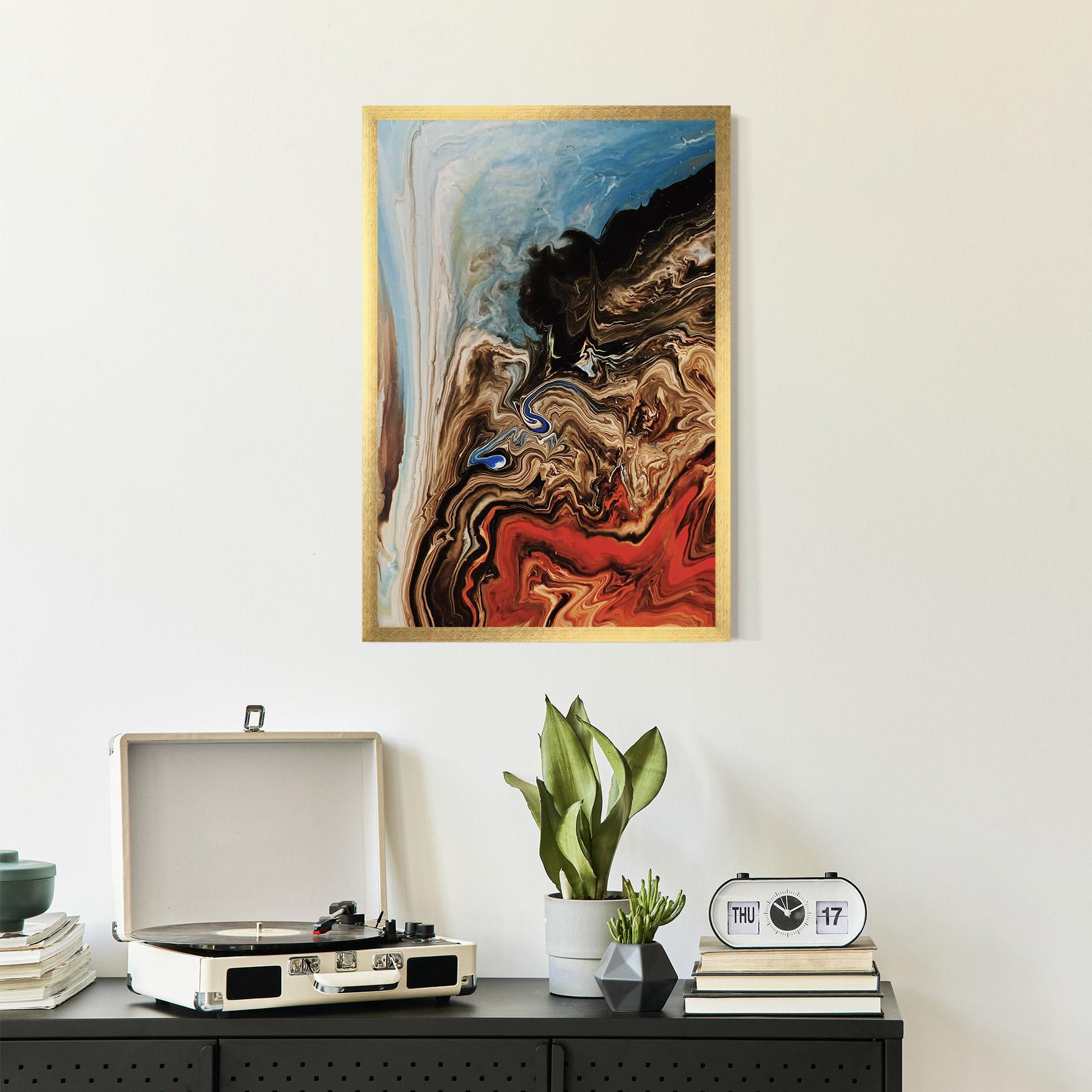 Gerahmte Poster Abstract Waterfall mockup 2