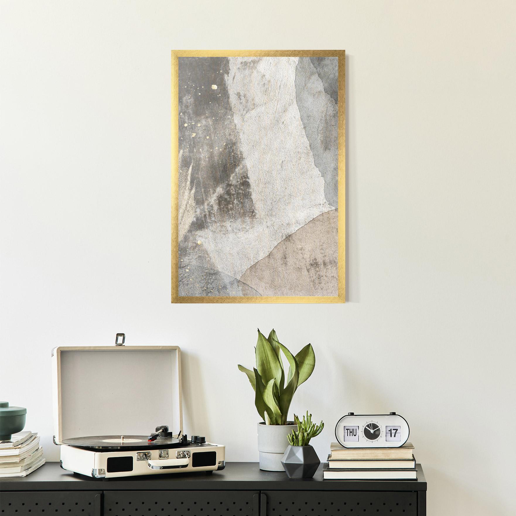 Gerahmte Poster Light Cream Marble mockup 2