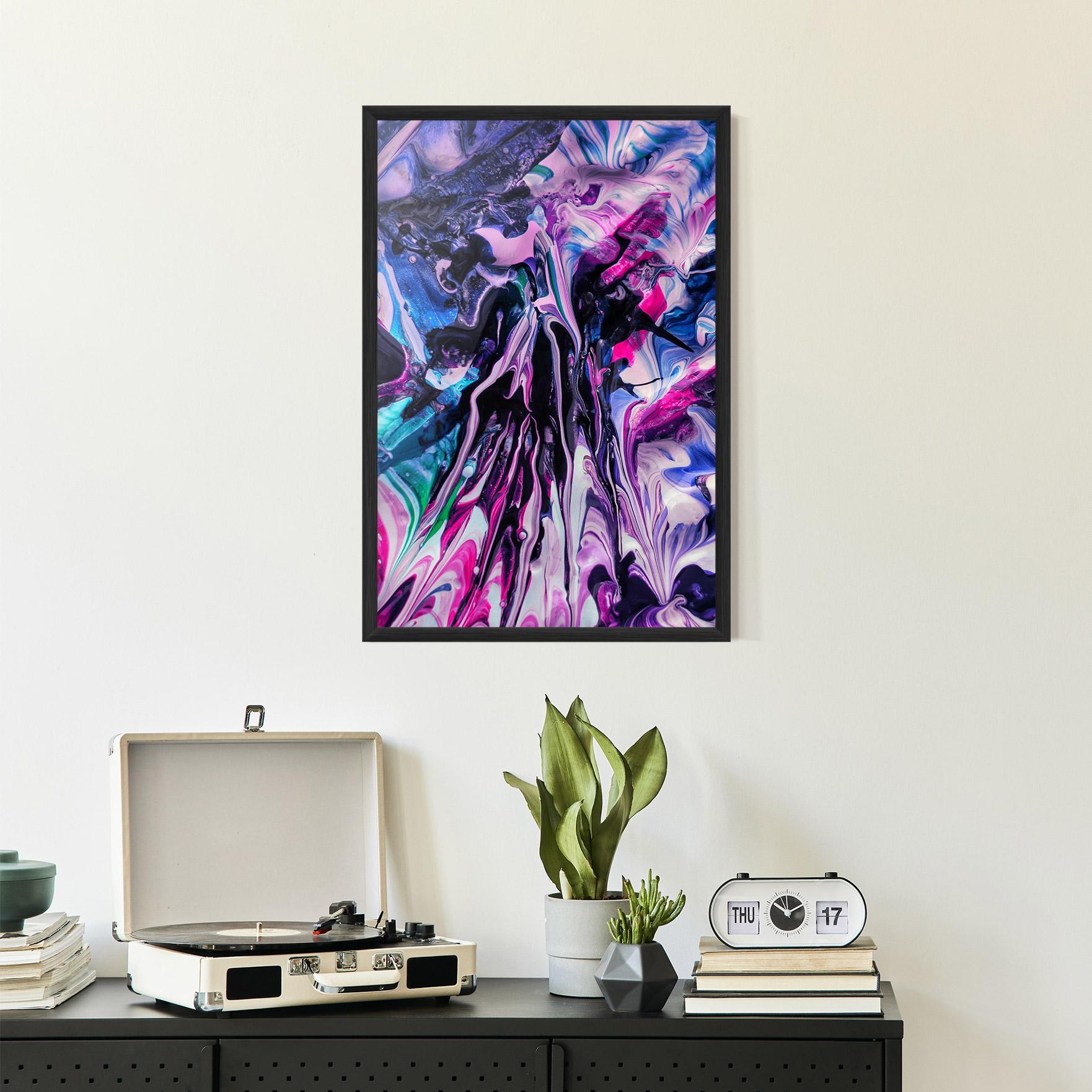 Gerahmte Poster Abstract Rose Colours mockup 2