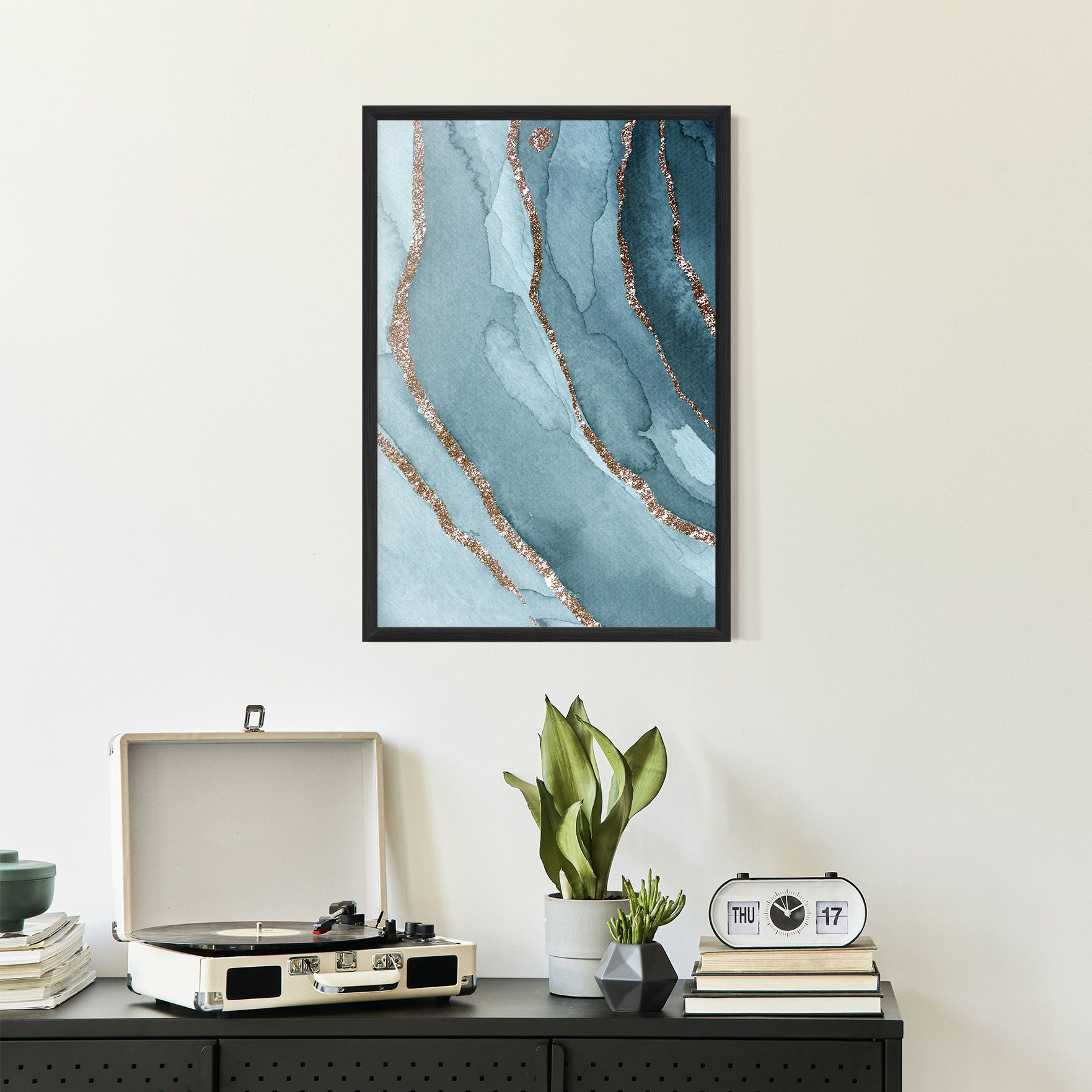 Blue Golden Glitter mockup 2