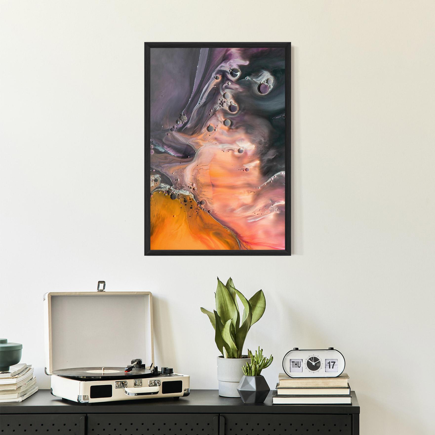 Gerahmte Poster Orange Shades mockup 2