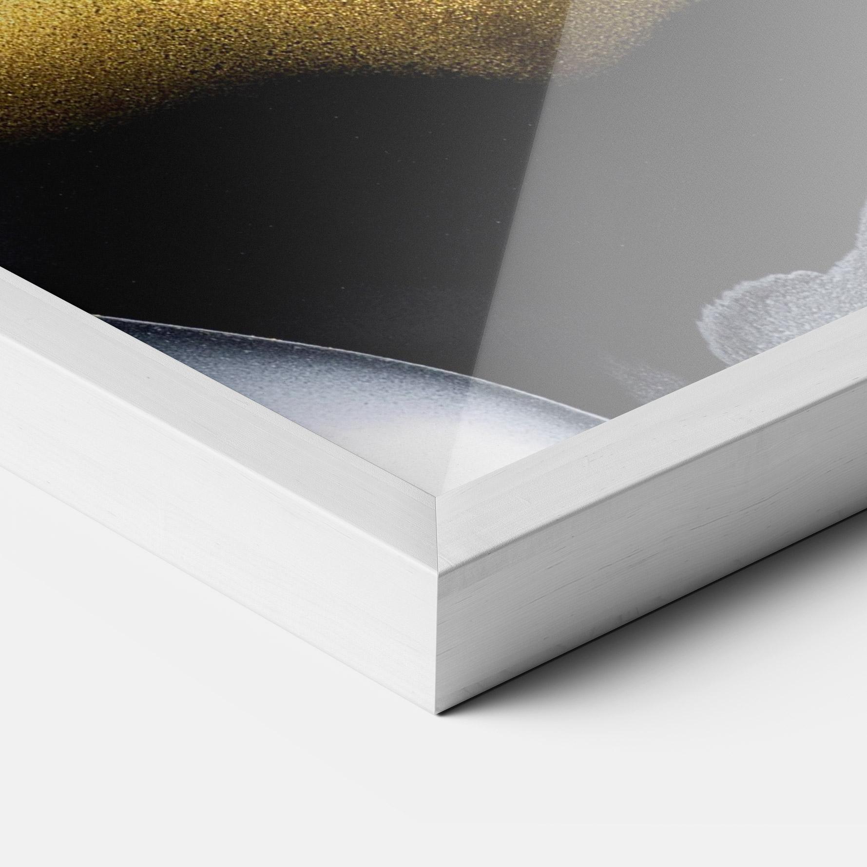 Gerahmte Poster Black Golden Marble mockup 3