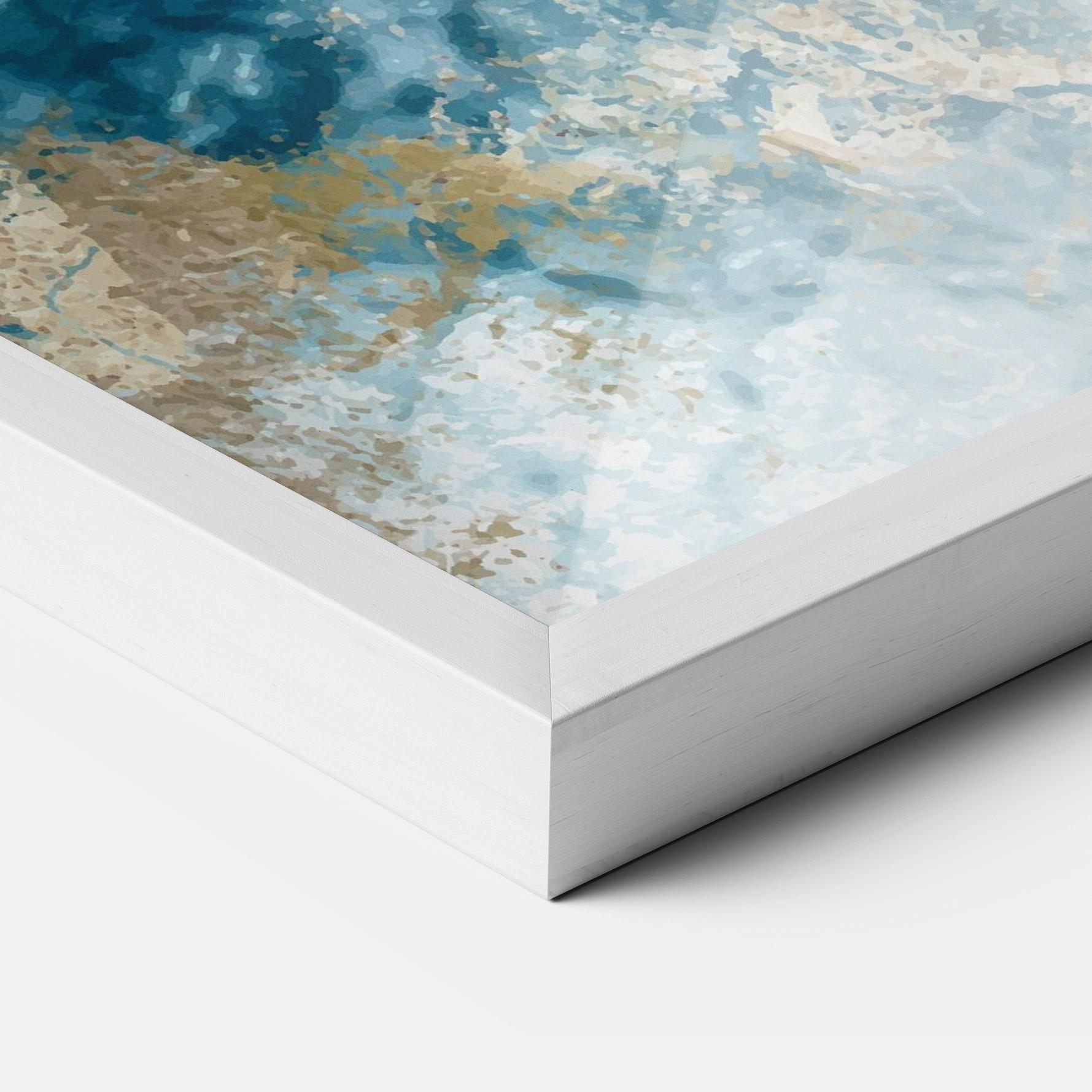 Gerahmte Poster Blue Water Marble mockup 3