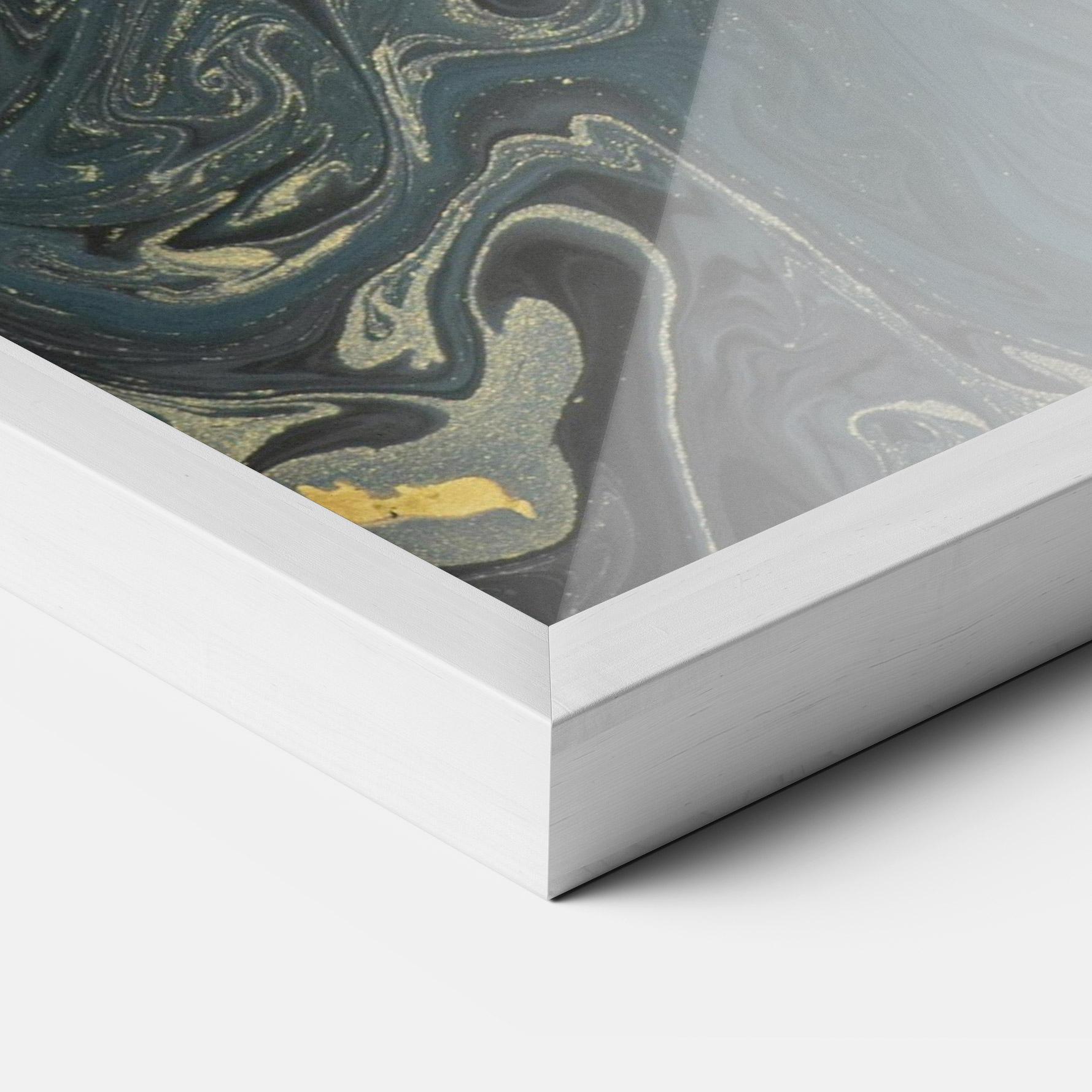 Gerahmte Poster Dark Blue Marble mockup 3