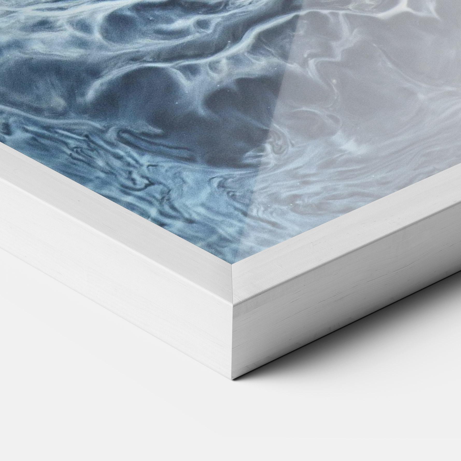 Gerahmte Poster Dark Blue Wave mockup 3