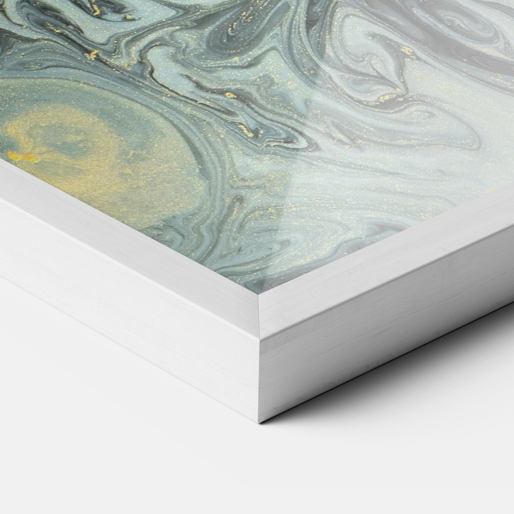 Gerahmte Poster Dark Green Painting mockup 3