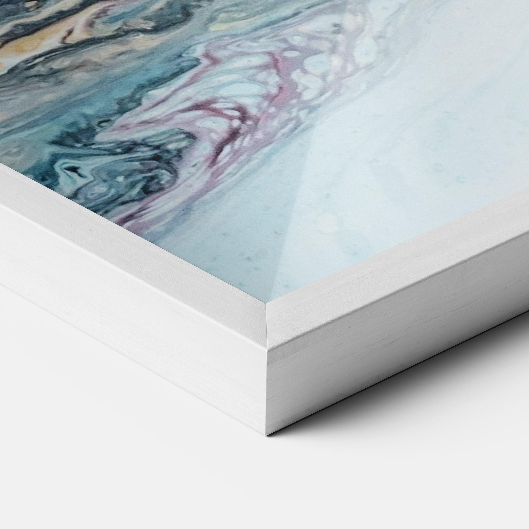 Gerahmte Poster Light Blue Abstract mockup 3