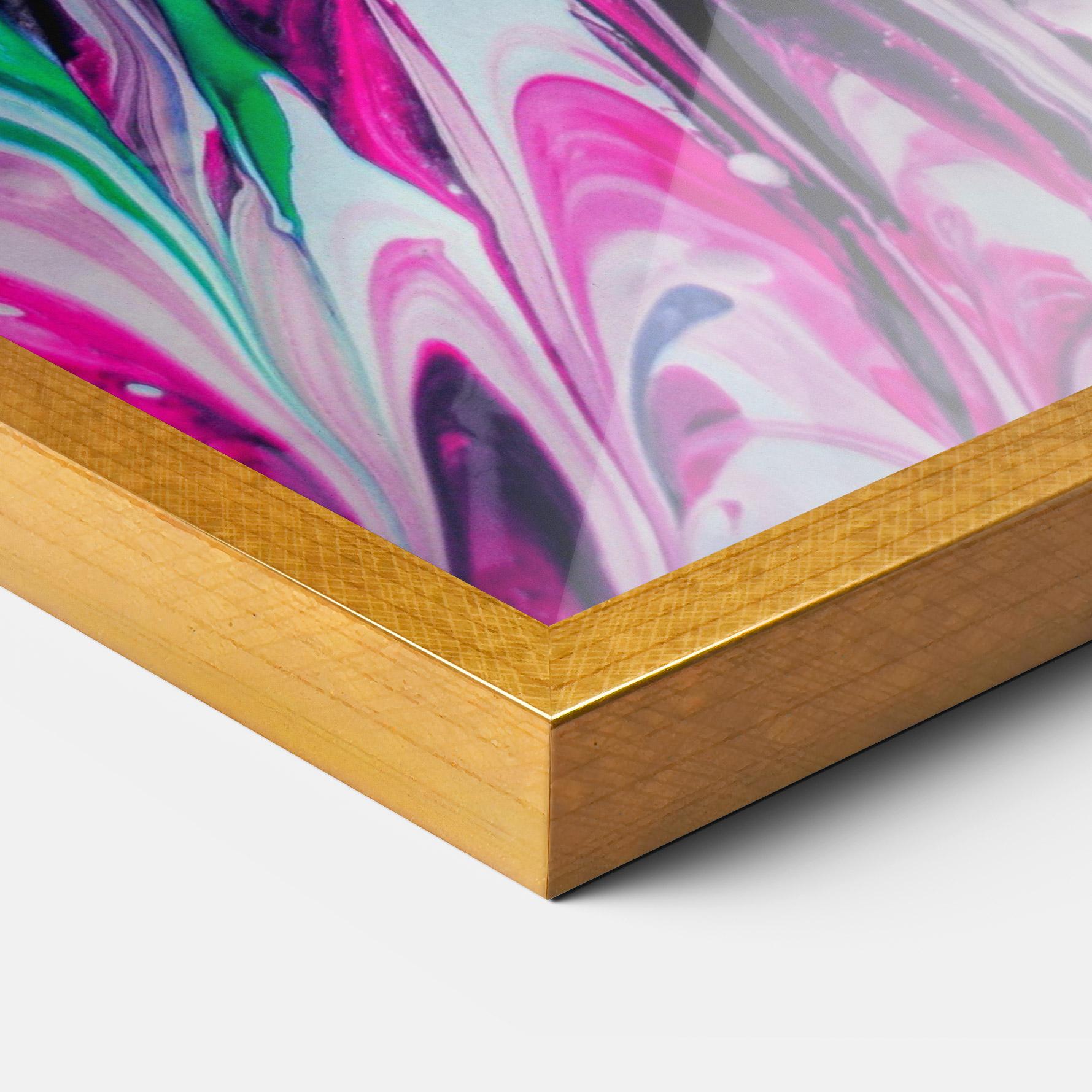 Gerahmte Poster Abstract Rose Colours mockup 3