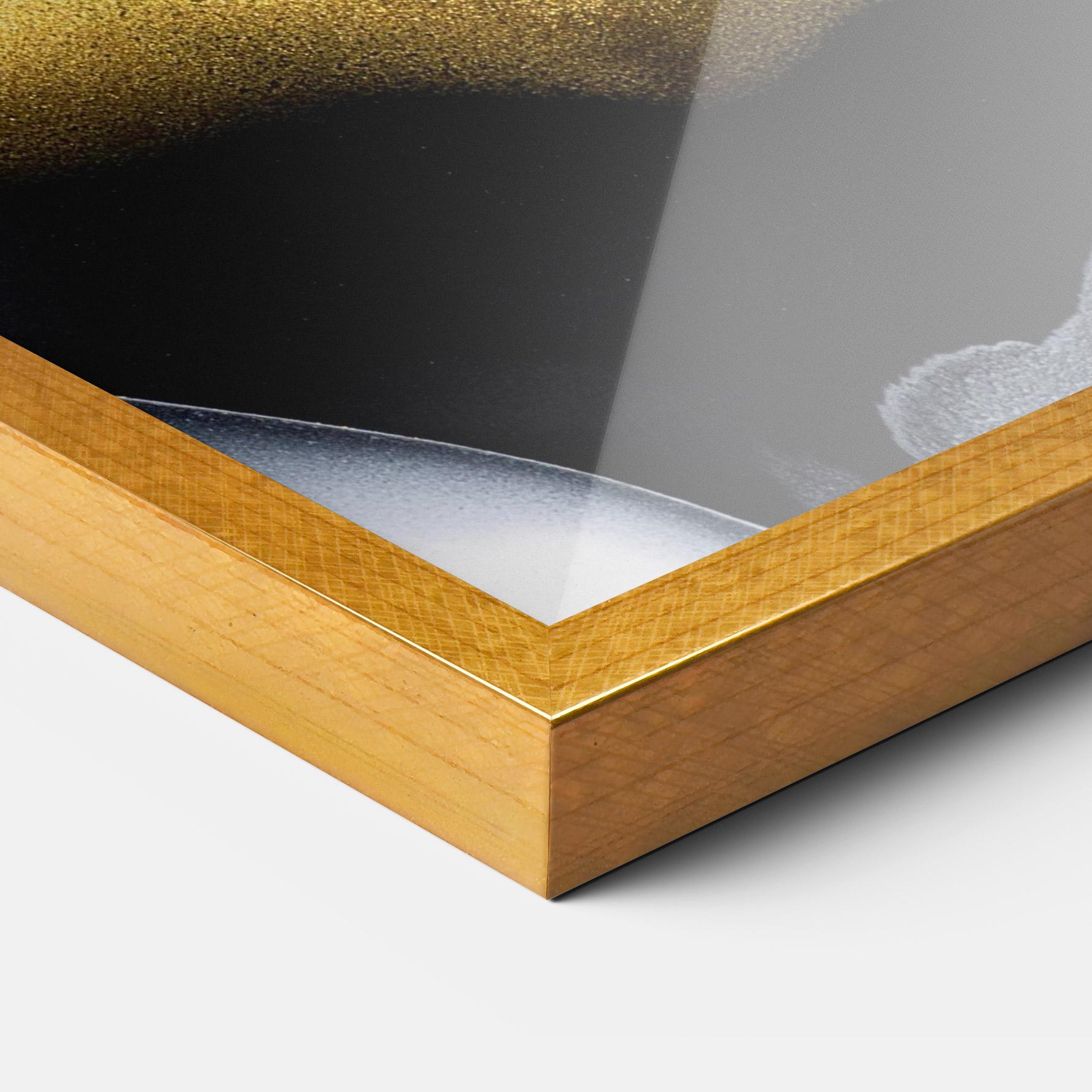 Gerahmte Poster Black Golden Marble mockup 3