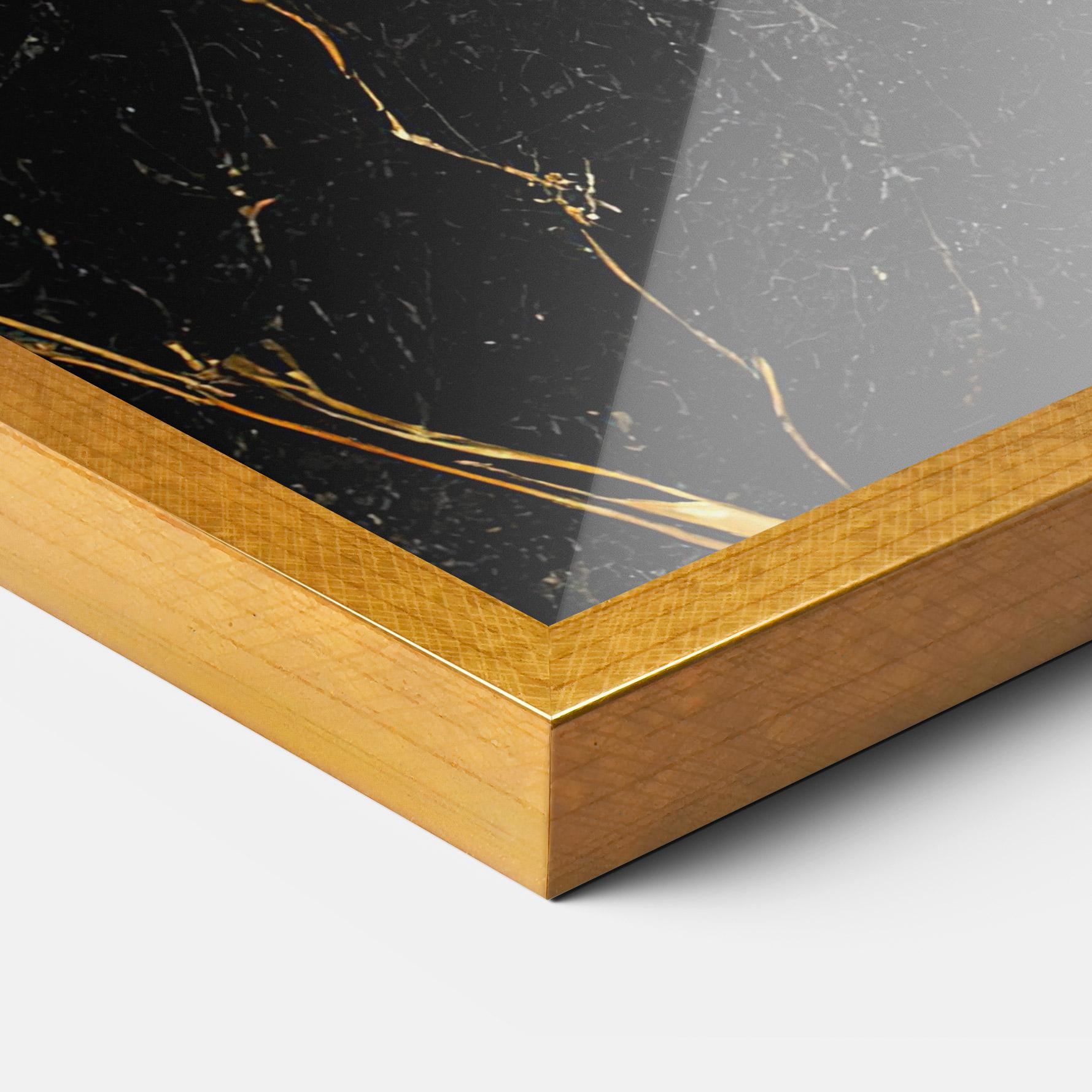 Gerahmte Poster Black Square Marble mockup 3