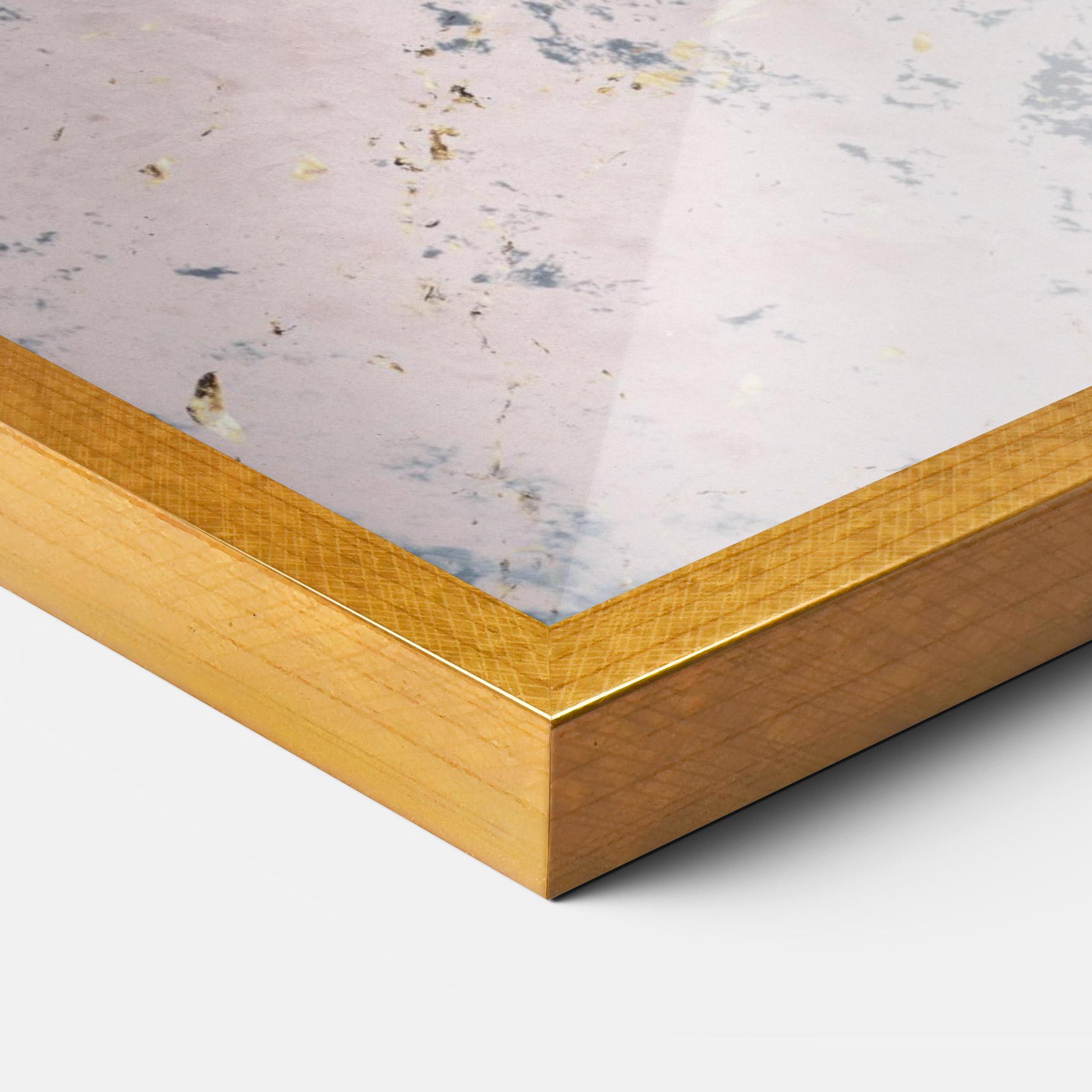 Gerahmte Poster Blue Golden Lines mockup 3