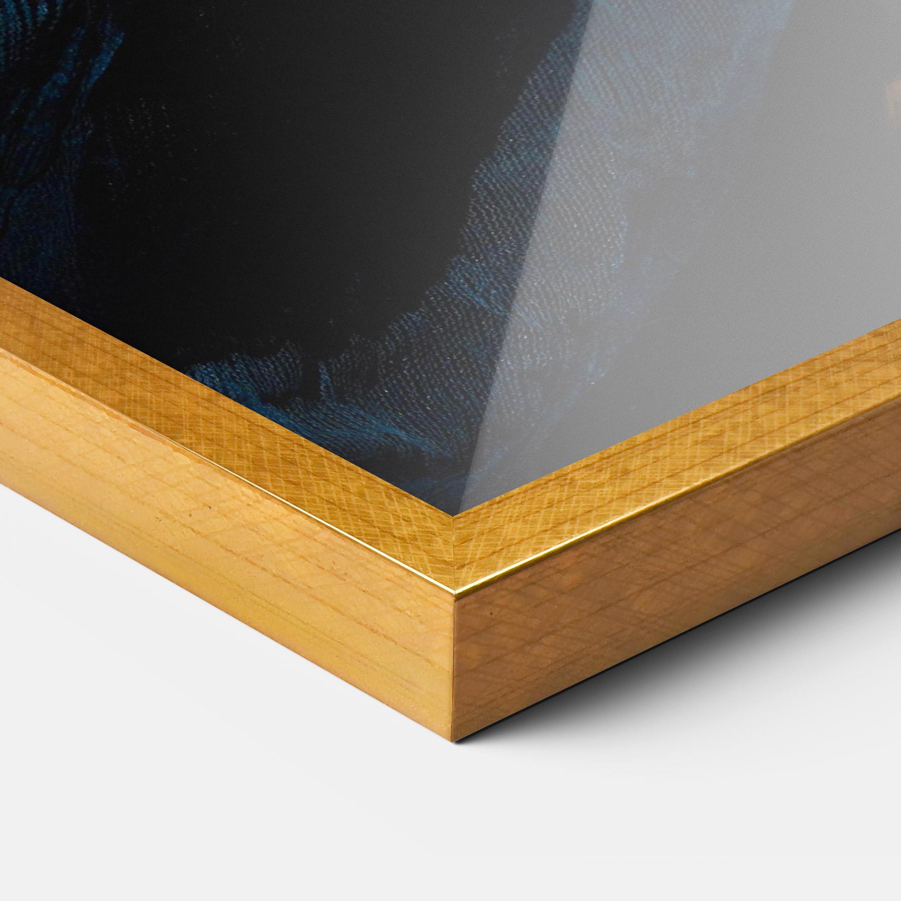 Gerahmte Poster Blue Lines mockup 3