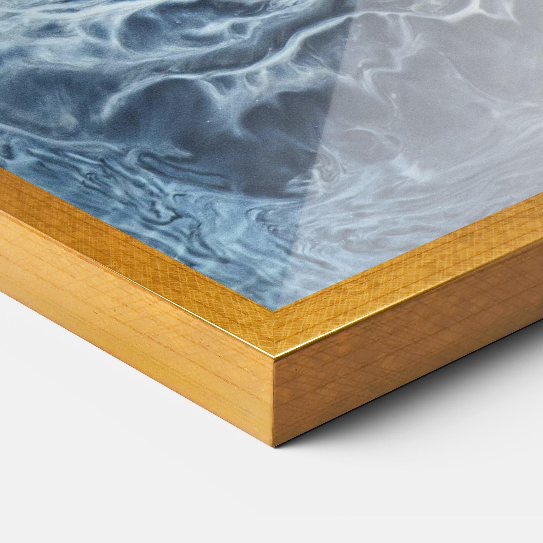 Gerahmte Poster Dark Blue Wave mockup 3