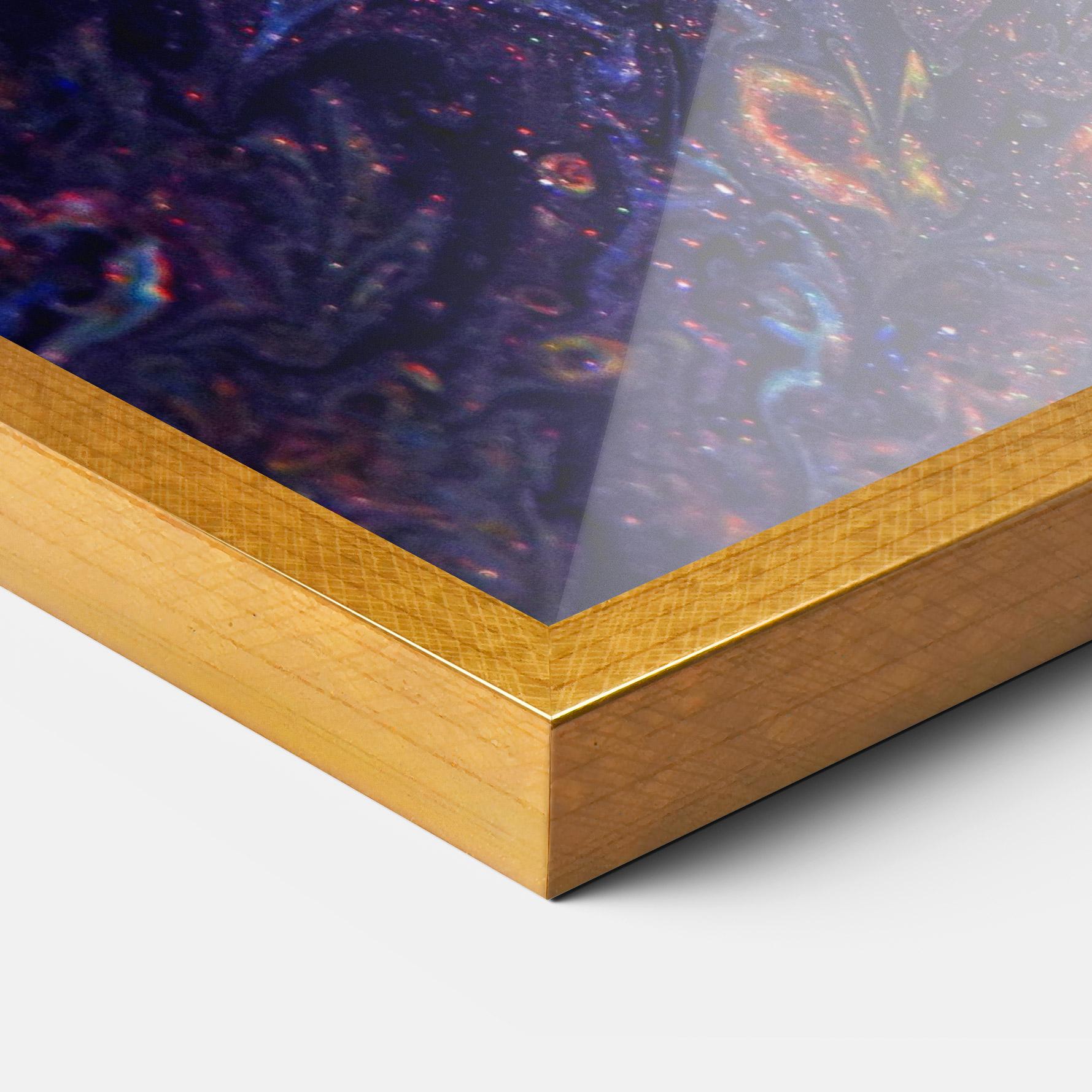 Gerahmte Poster Dark Purple Texture mockup 3