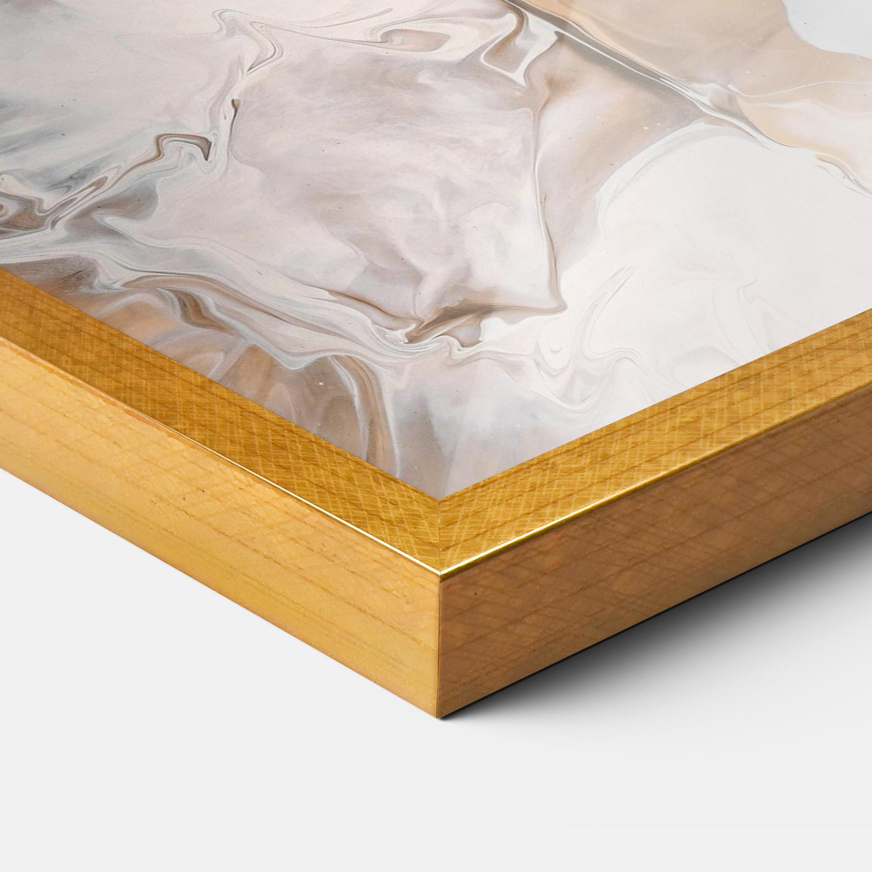 Gerahmte Poster White Gold Abstract mockup 3