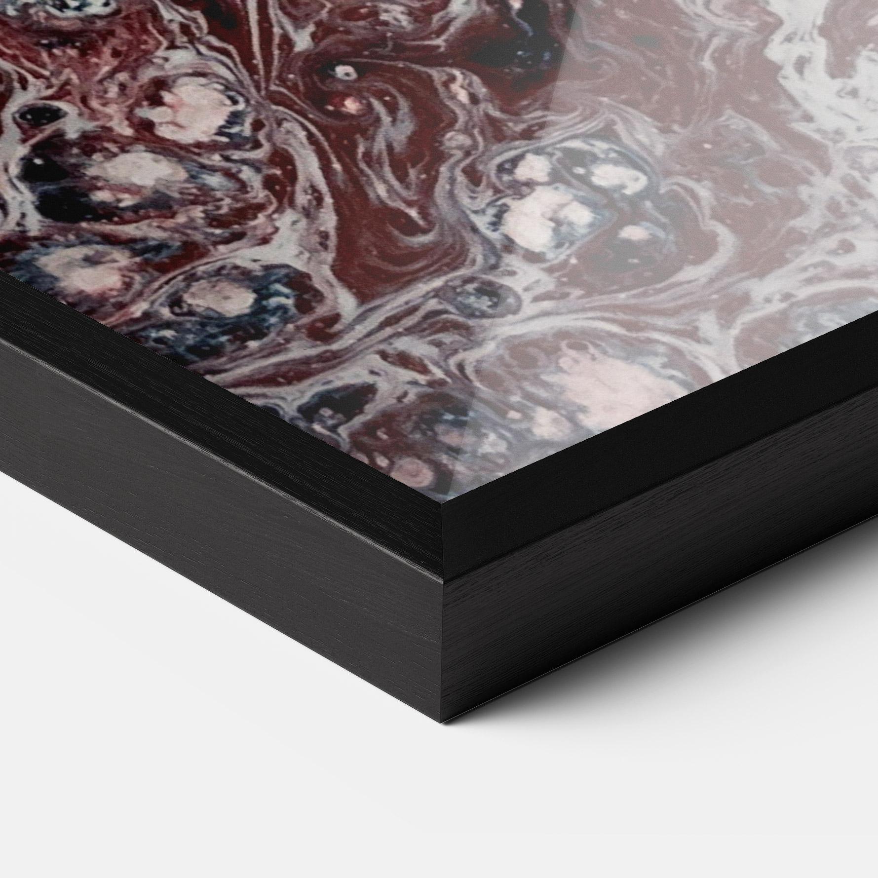 Gerahmte Poster Abstract Dark Red mockup 3