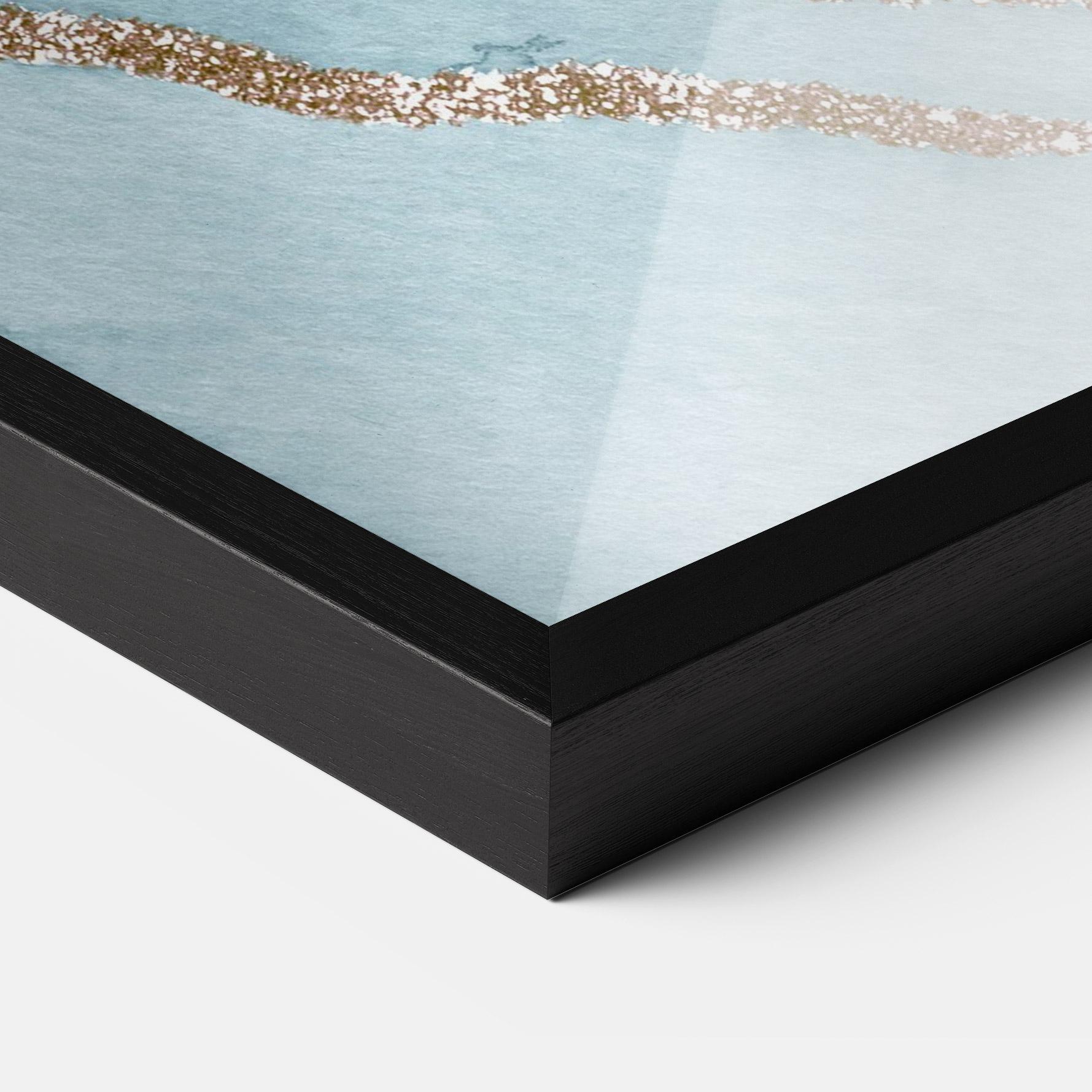 Gerahmte Poster Blue Golden Glitter mockup 3