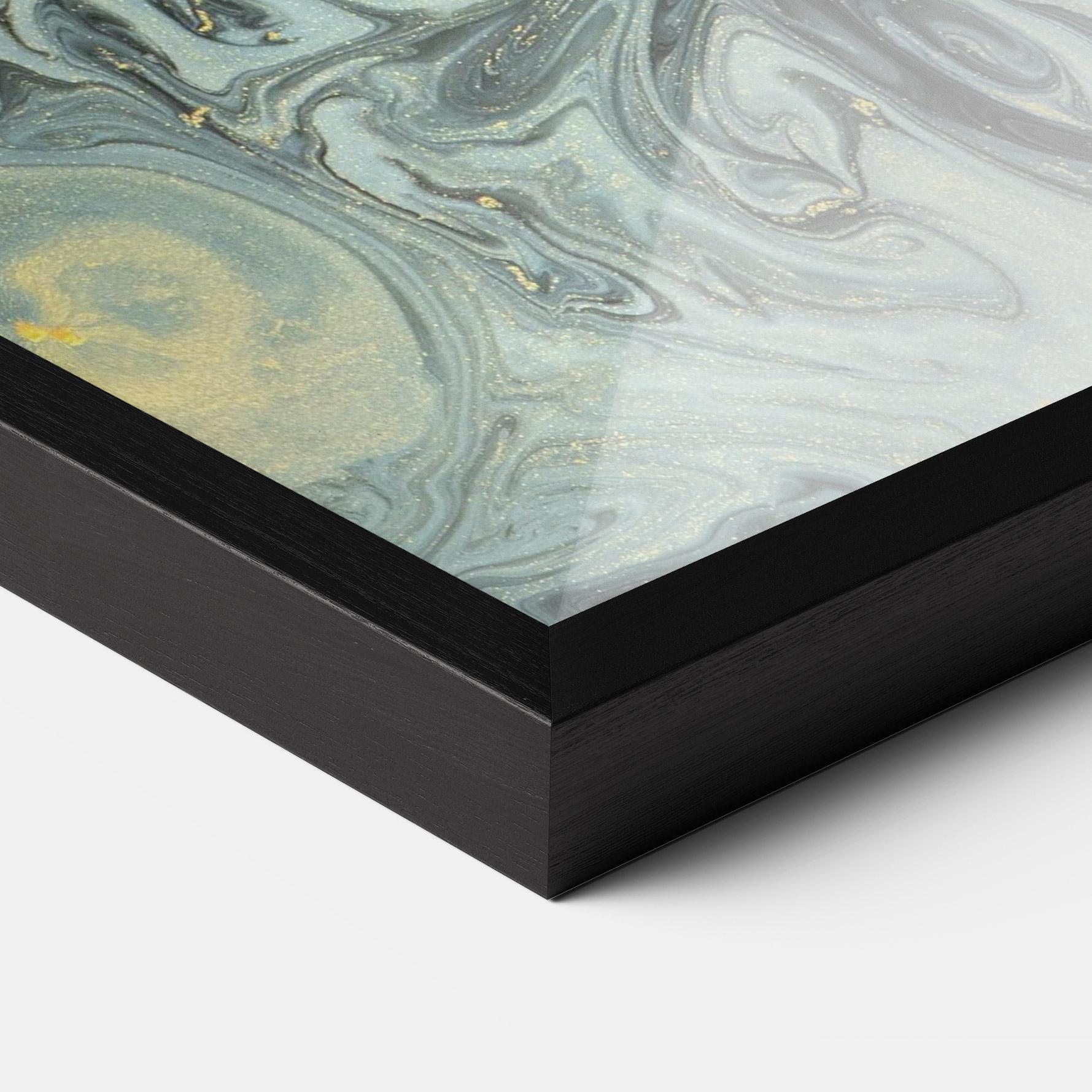 Gerahmte Poster Dark Green Painting mockup 3