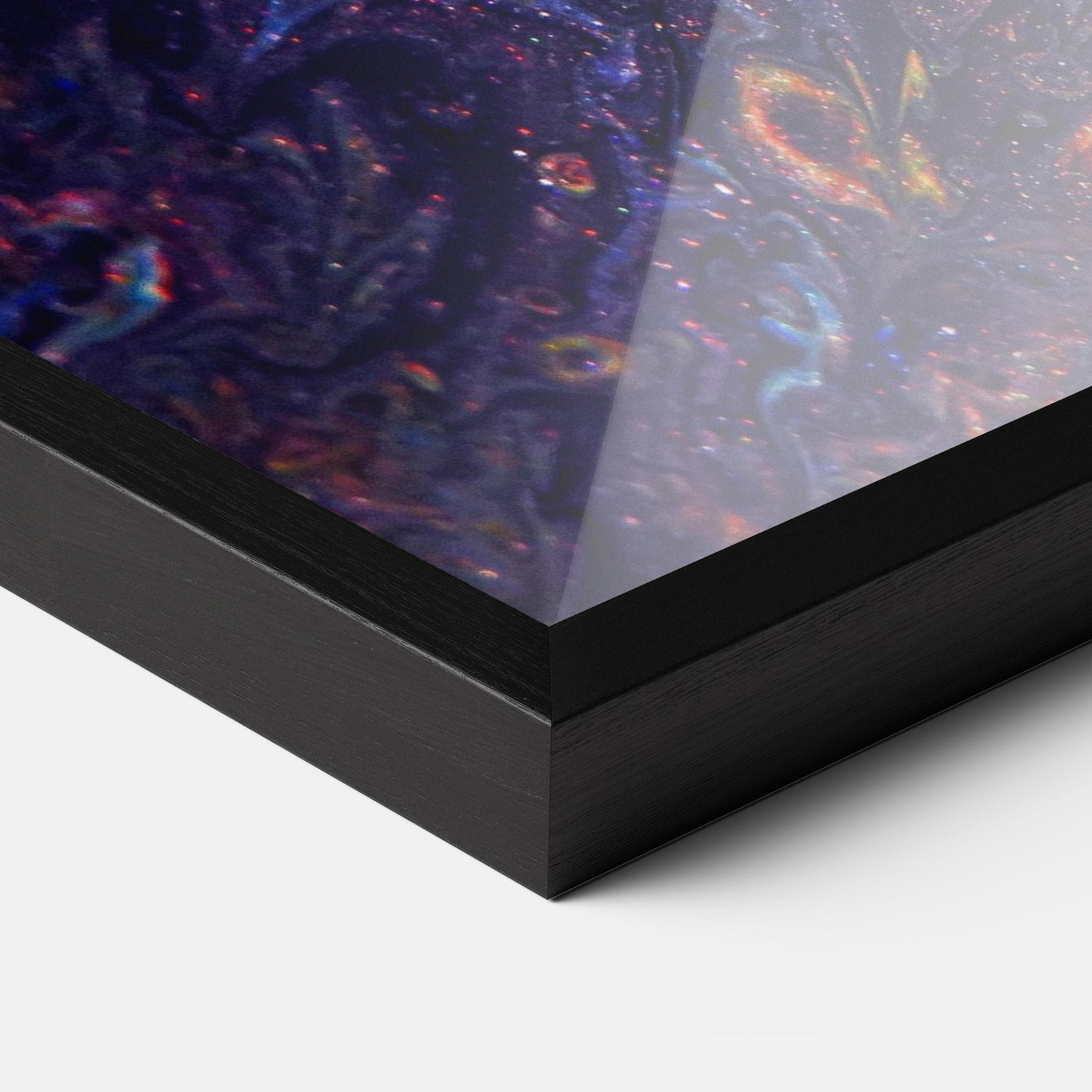 Gerahmte Poster Dark Purple Texture mockup 3