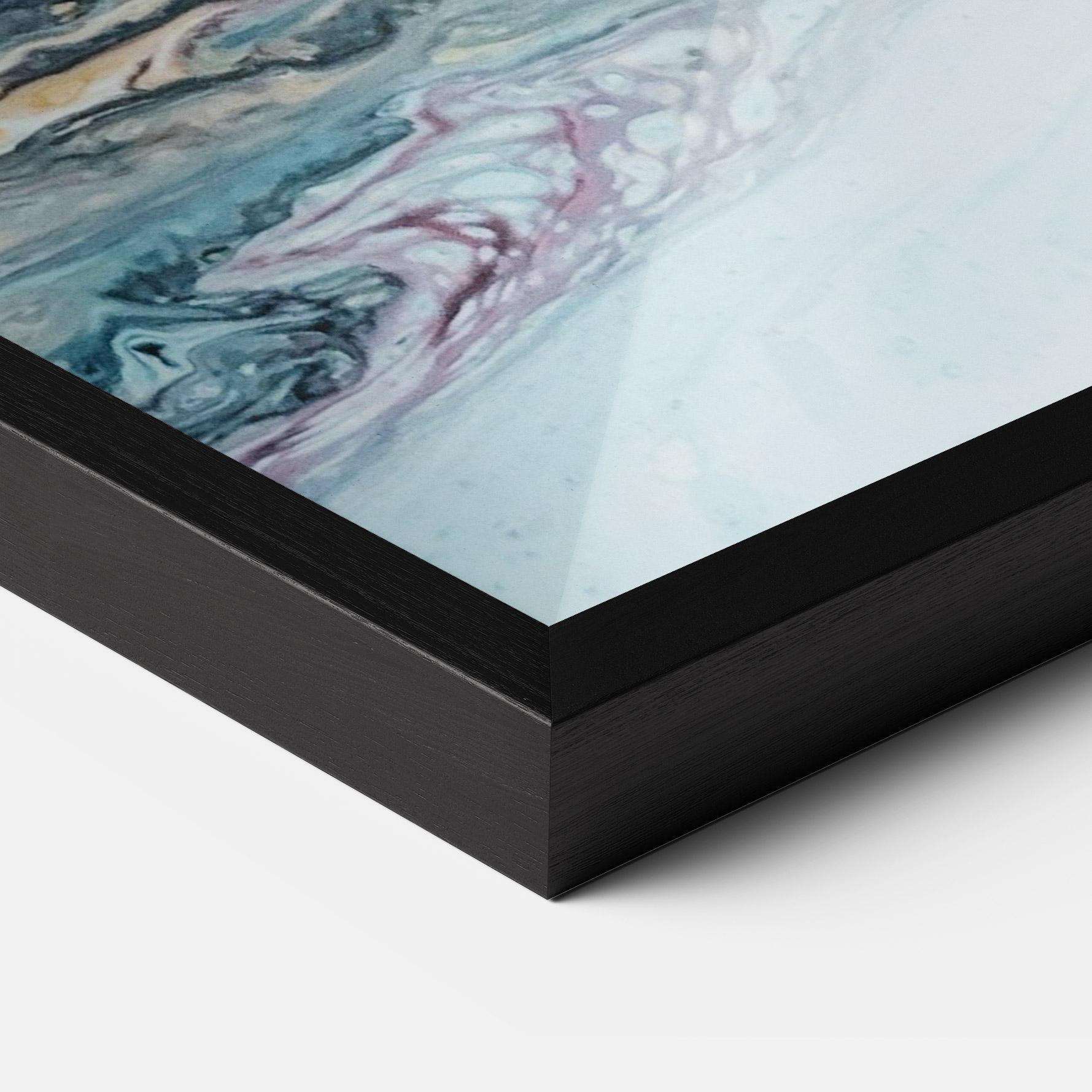 Gerahmte Poster Light Blue Abstract mockup 3