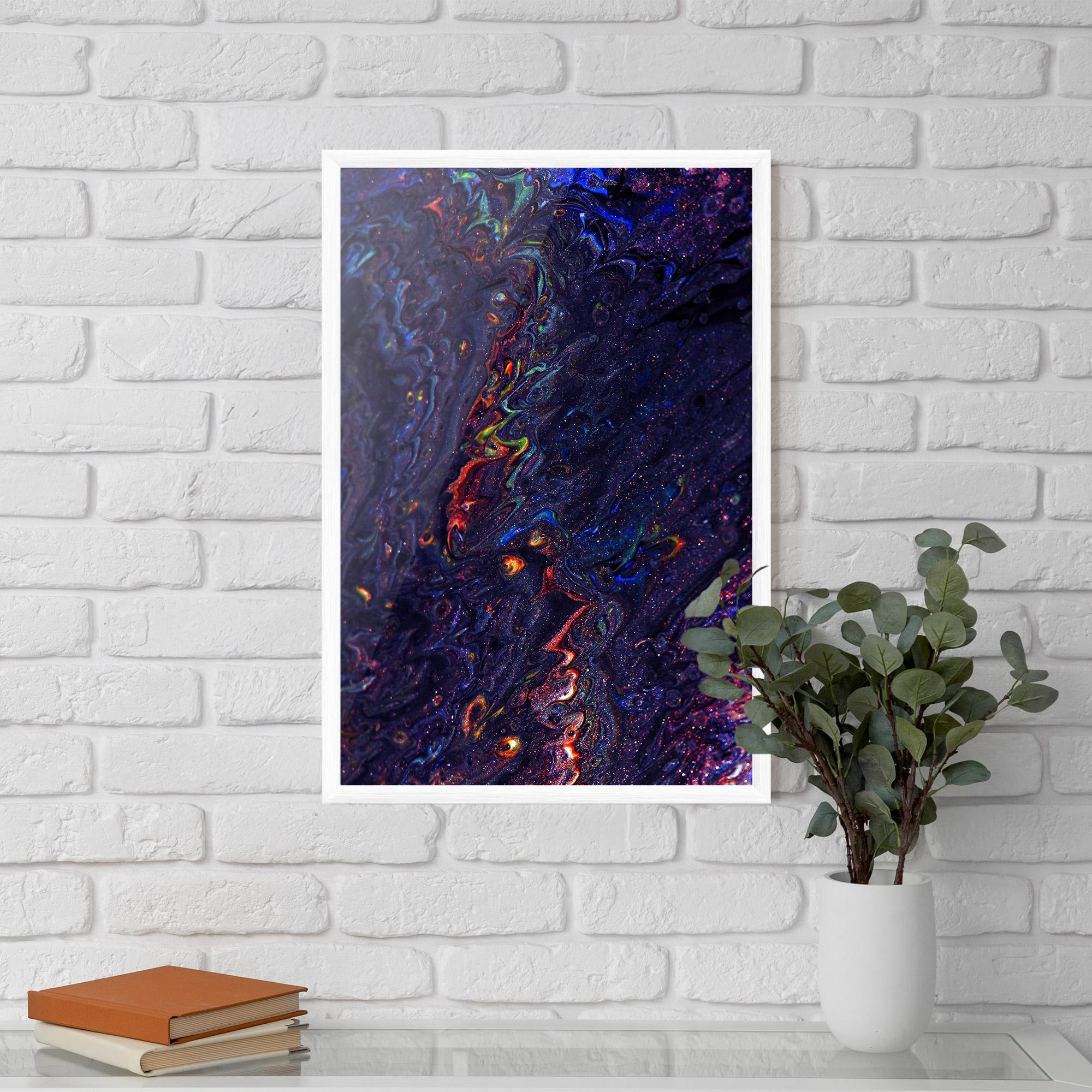 Gerahmte Poster Dark Purple Texture mockup 5