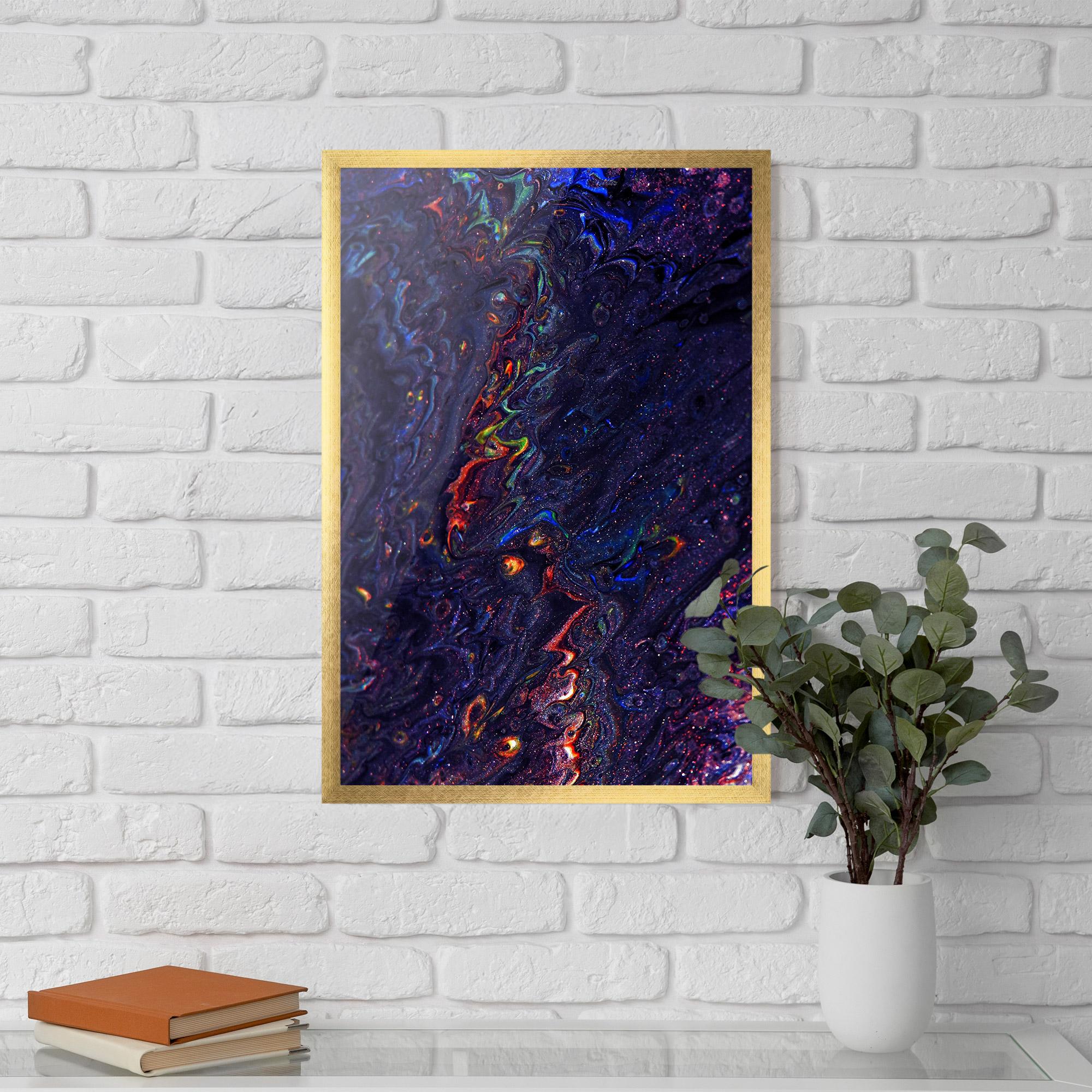 Gerahmte Poster Dark Purple Texture mockup 5