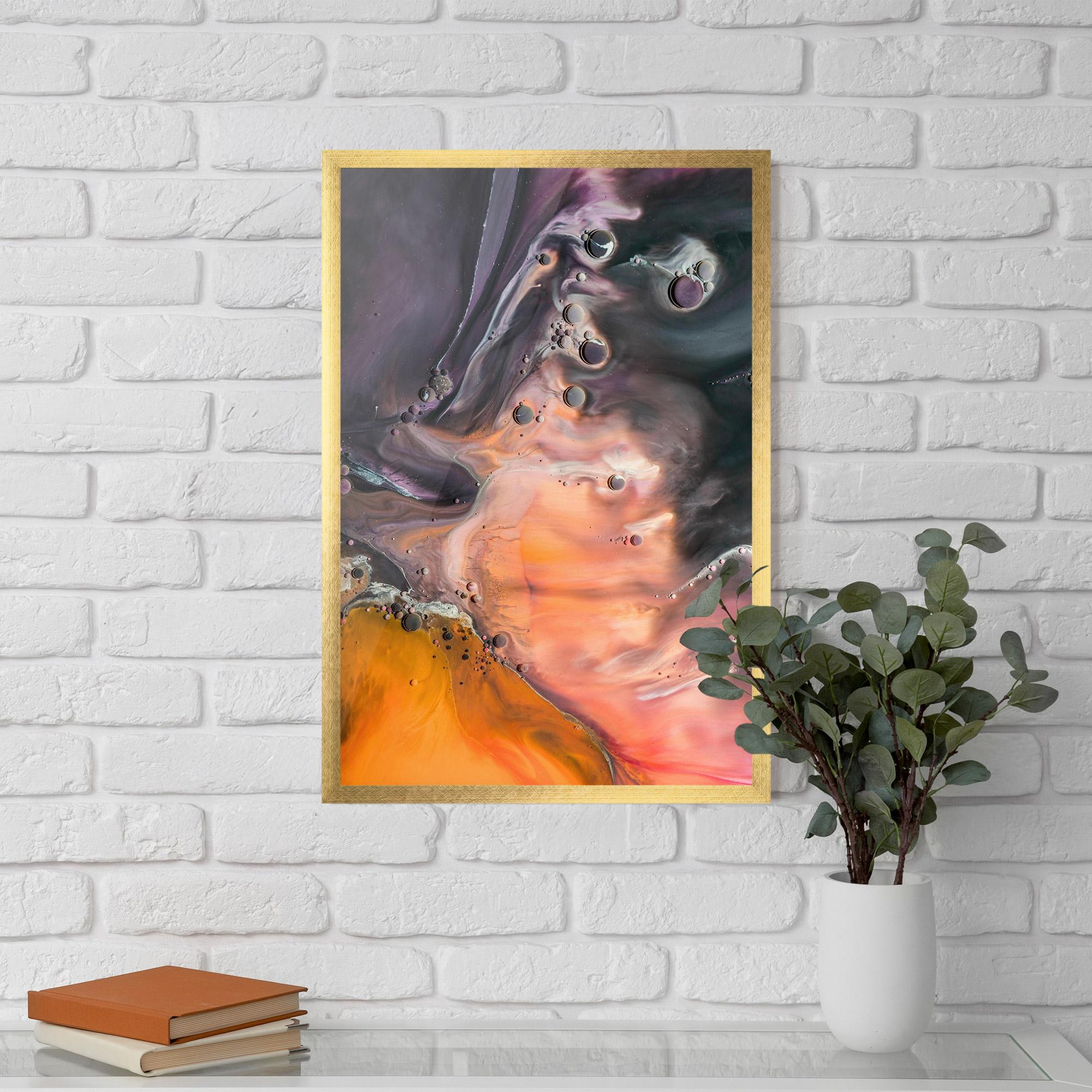 Gerahmte Poster Orange Shades mockup 5