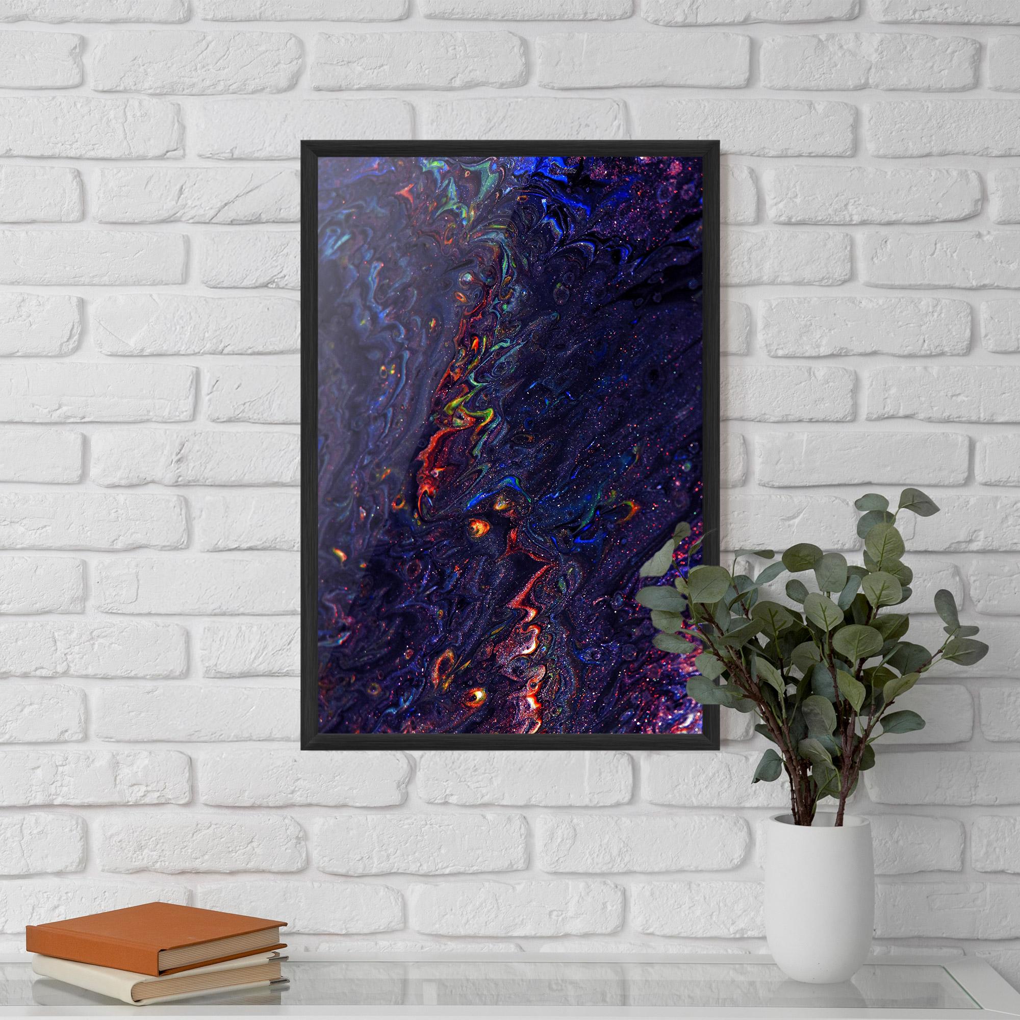 Gerahmte Poster Dark Purple Texture mockup 5