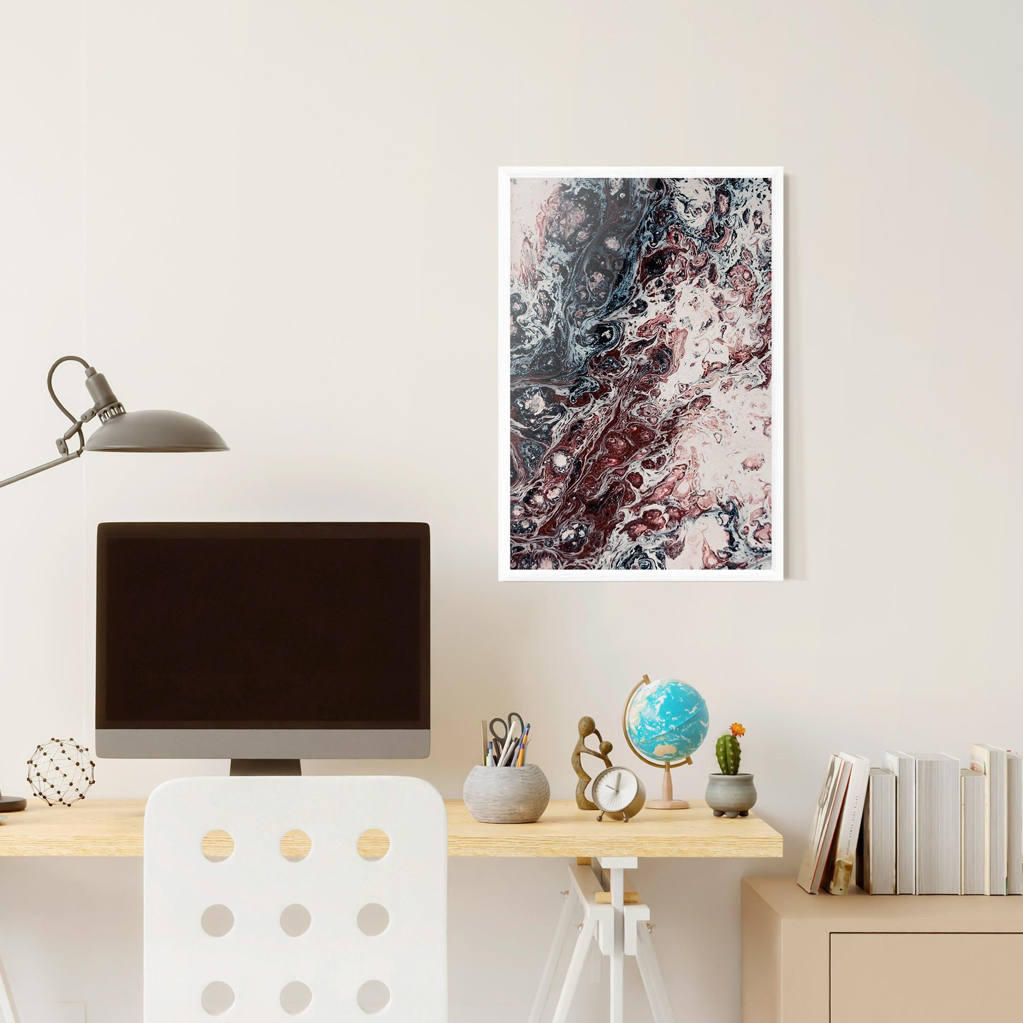 Gerahmte Poster Abstract Dark Red mockup 6