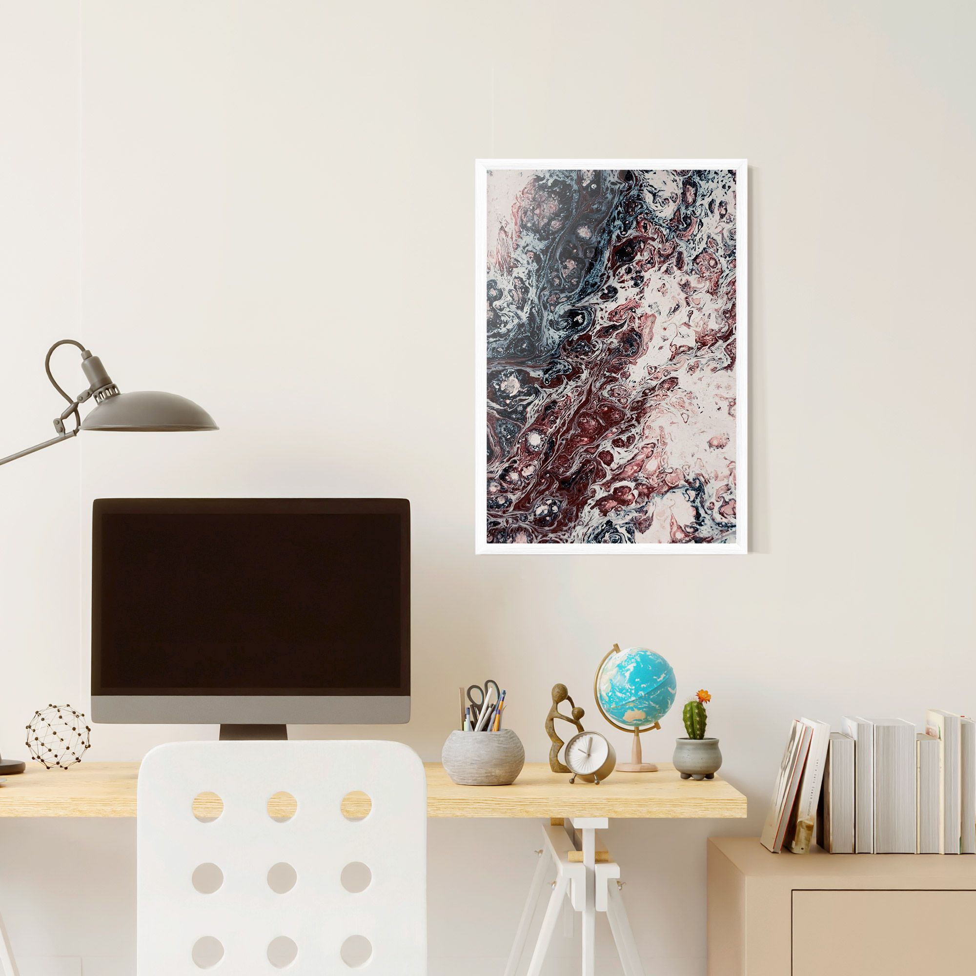 Abstract Dark Red mockup 6