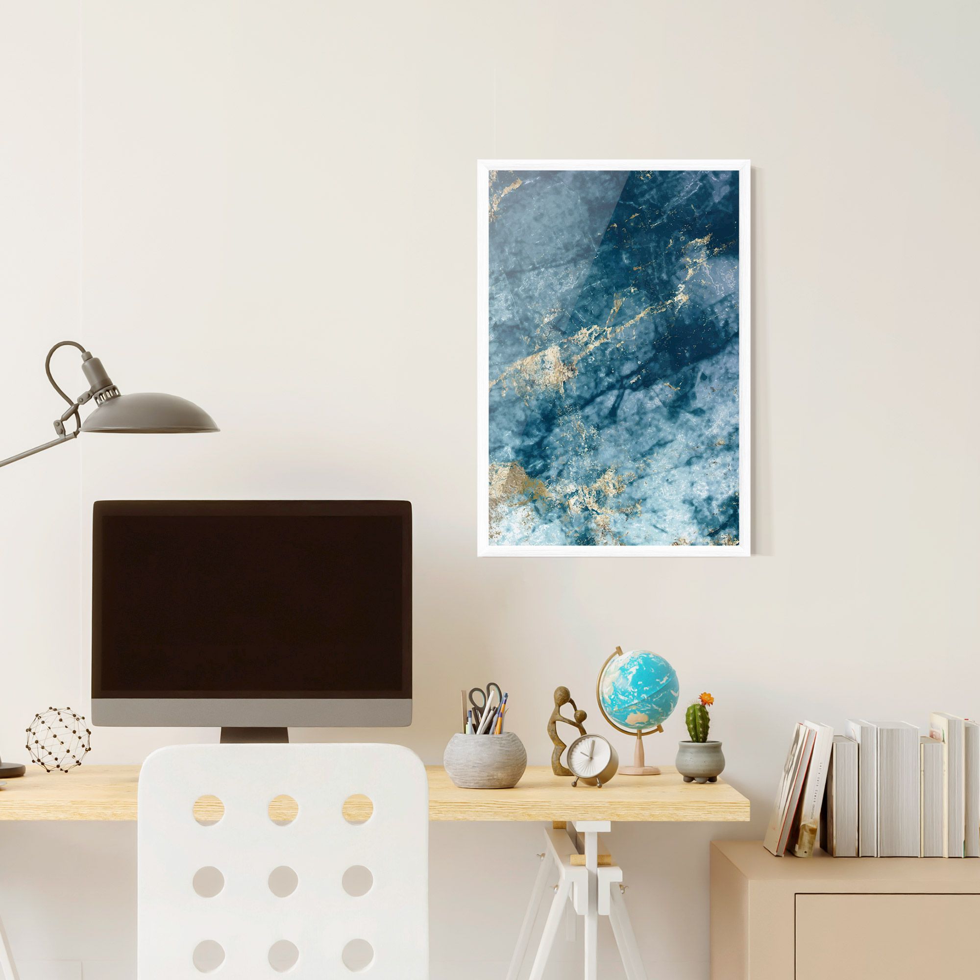 Blue Water Marble mockup 6