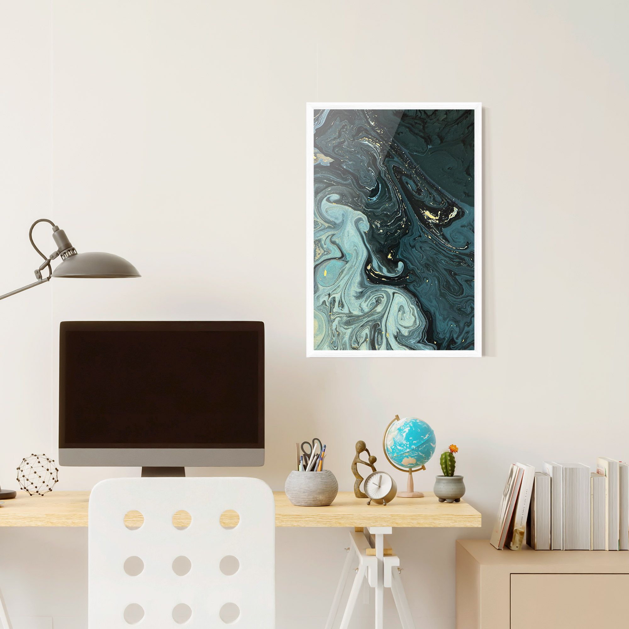 Dark Blue Golden Marble mockup 6