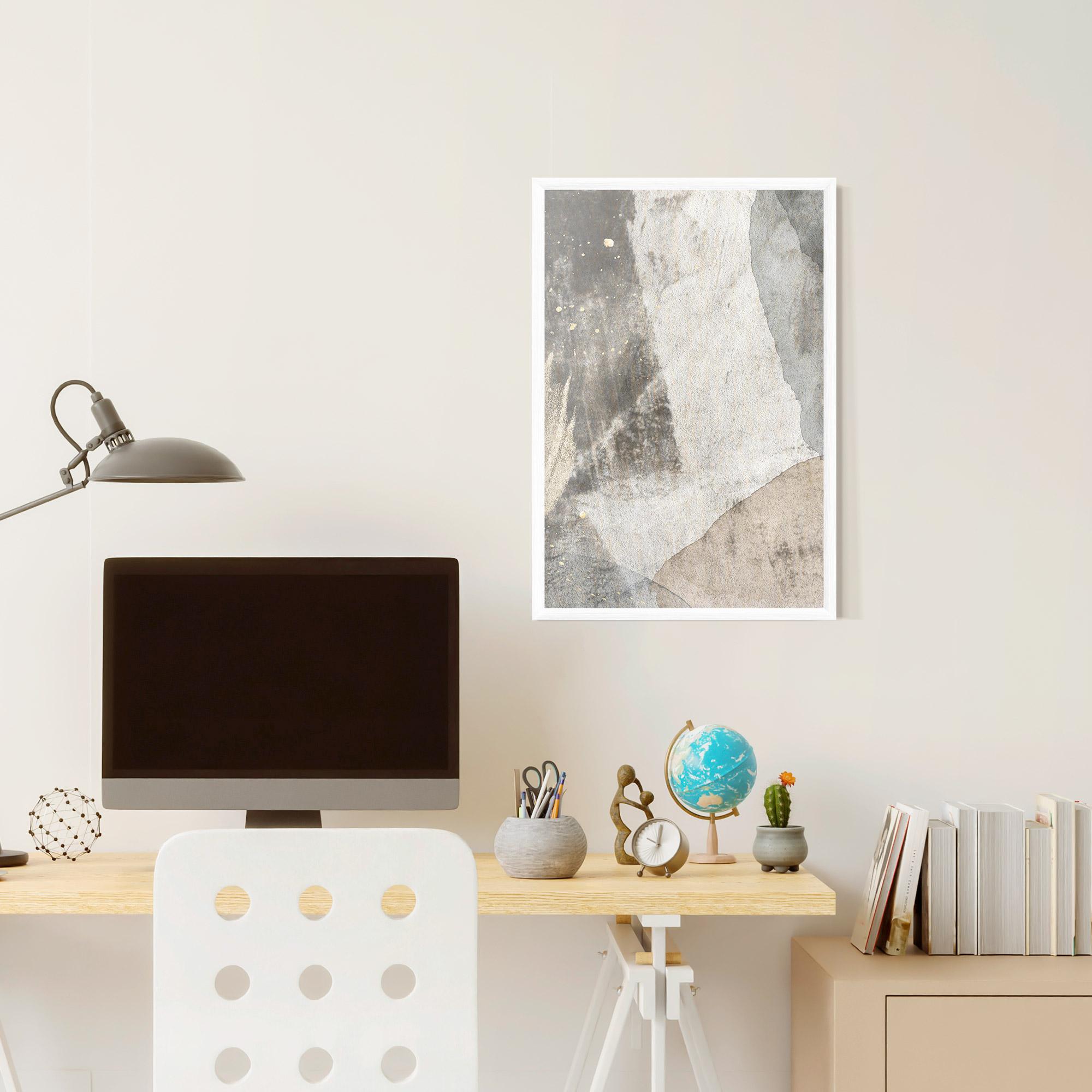 Gerahmte Poster Light Cream Marble mockup 6