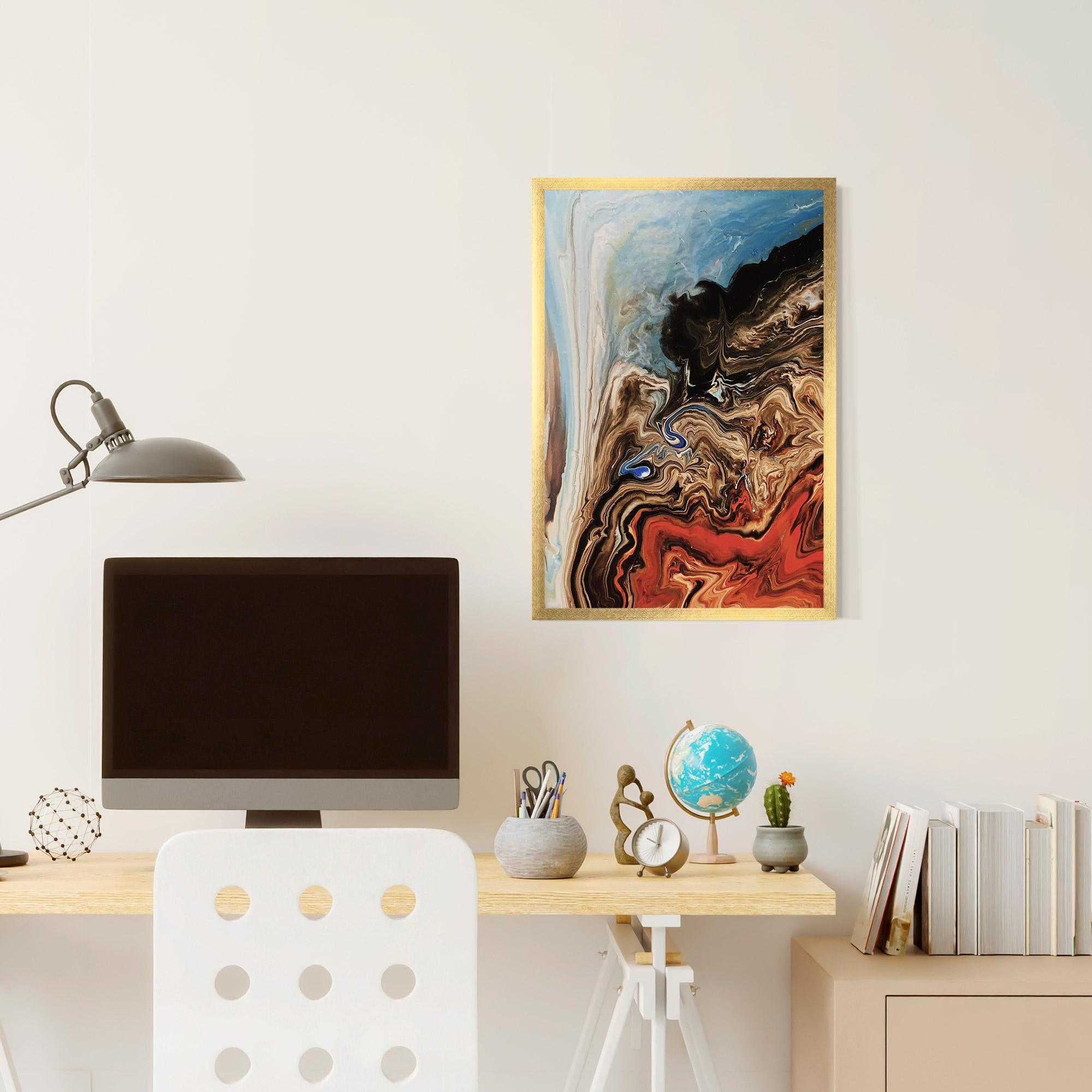 Gerahmte Poster Abstract Waterfall mockup 6