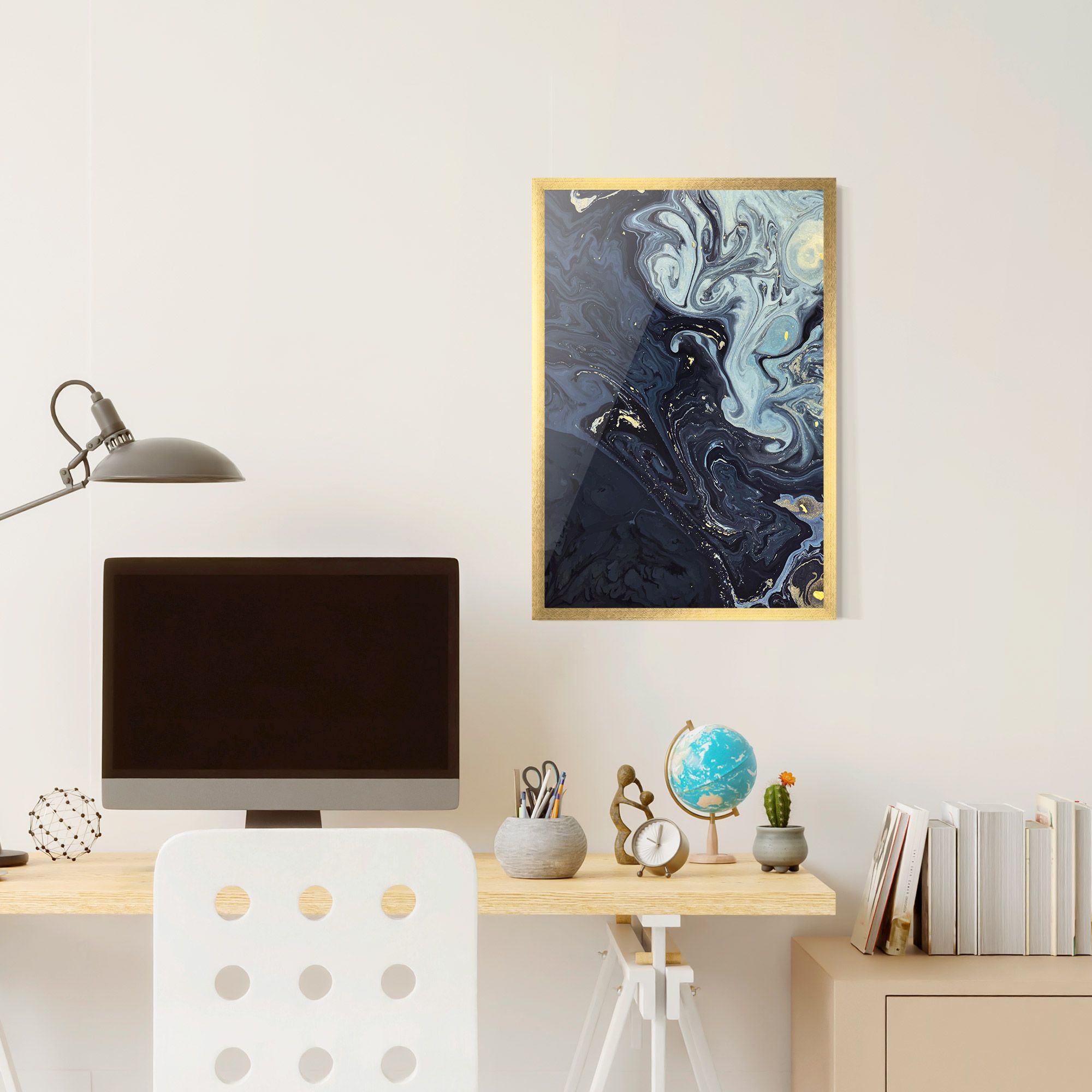 Dark Blue Painting mockup 6