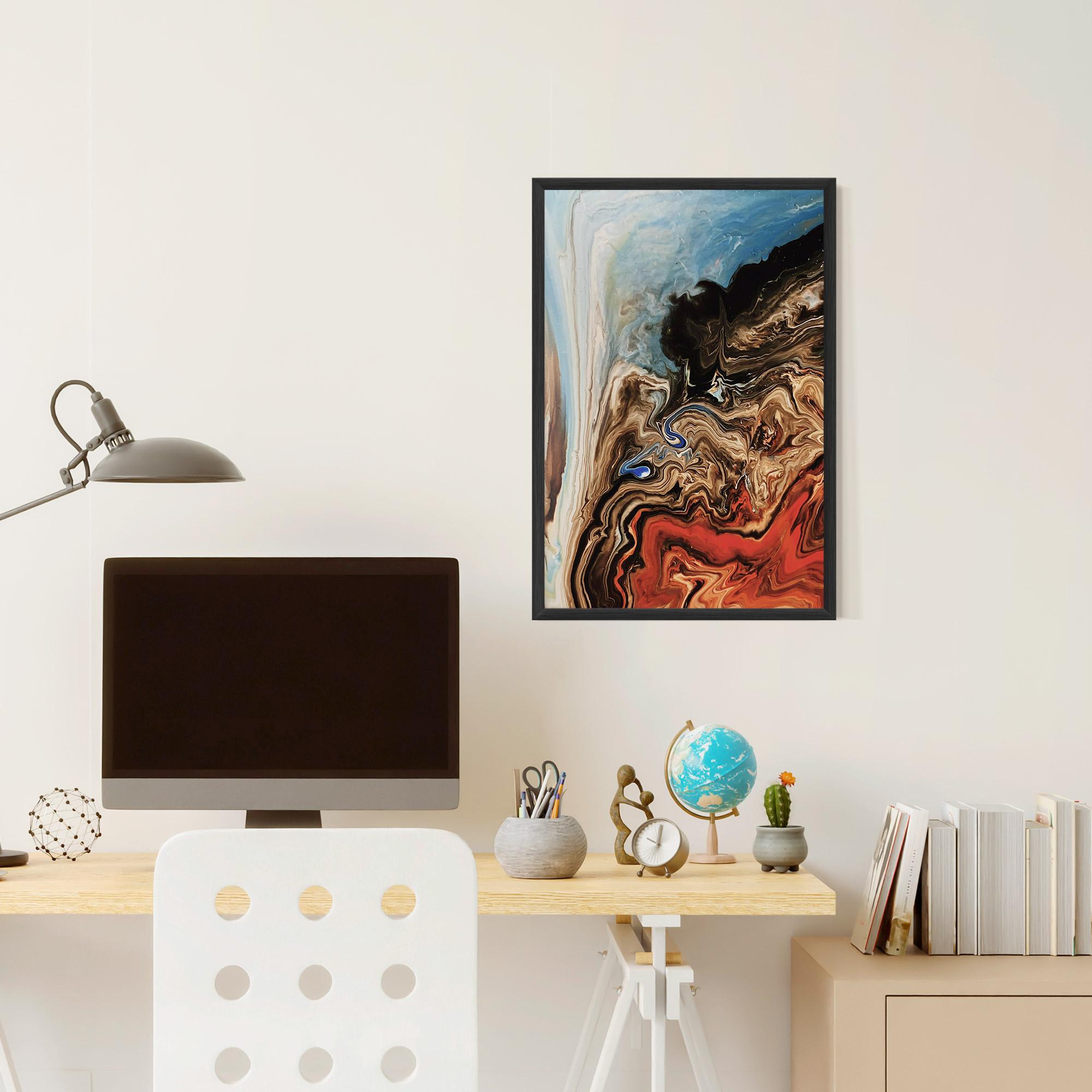 Gerahmte Poster Abstract Waterfall mockup 6