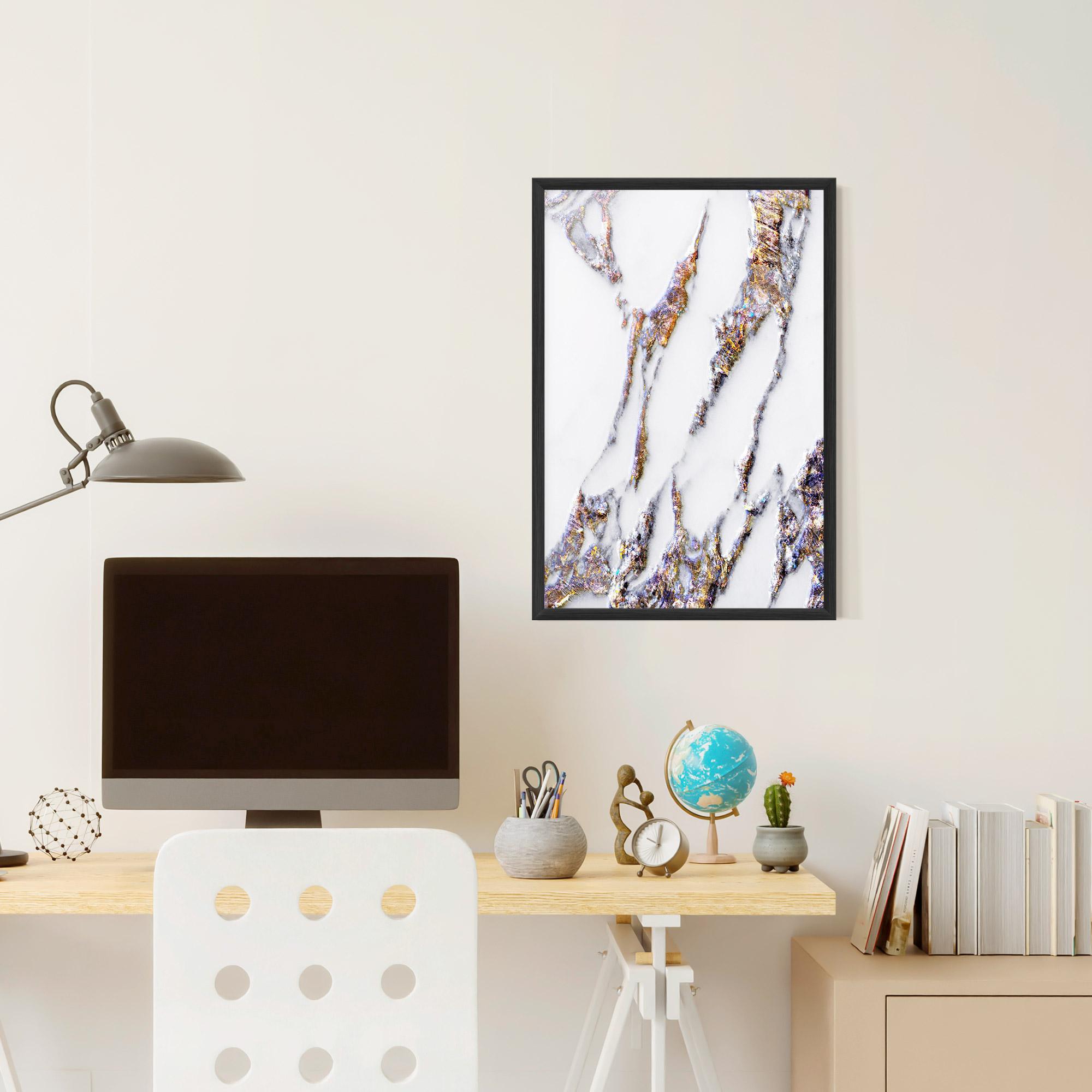 Gerahmte Poster Beautiful Color Marble mockup 6