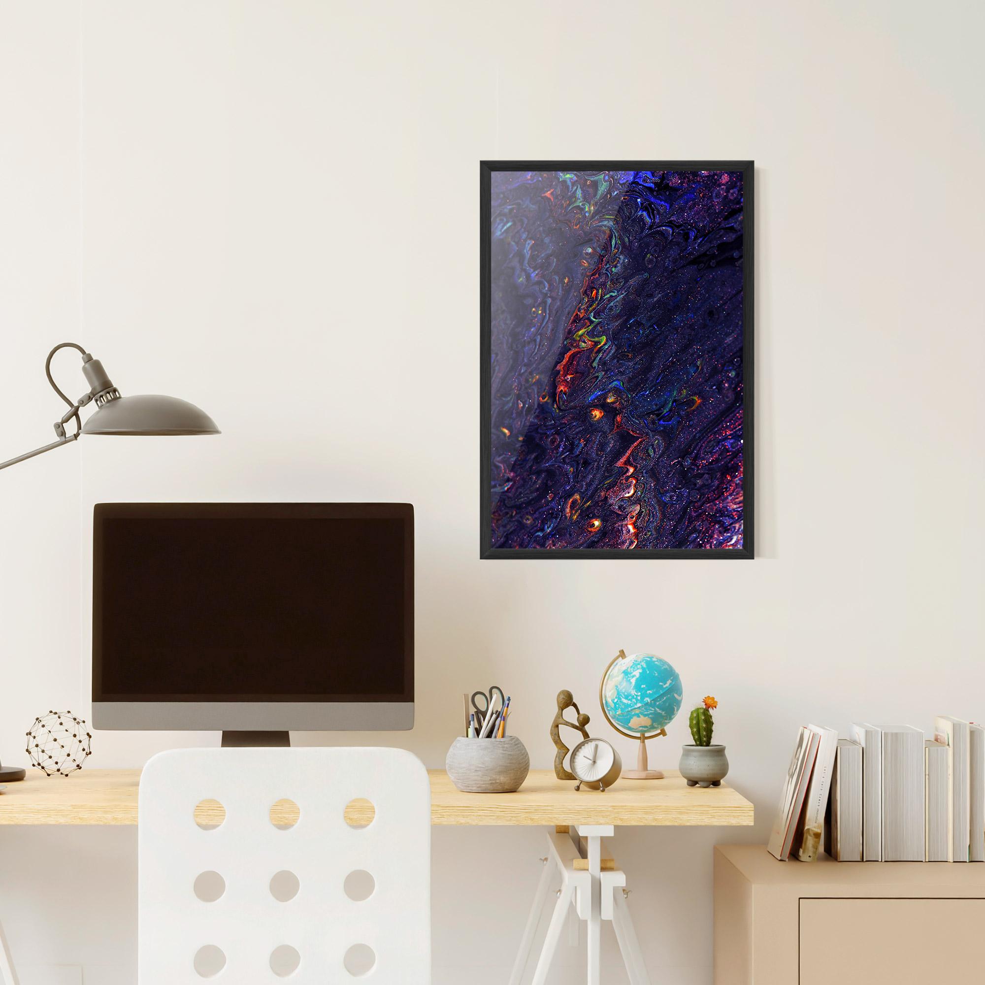 Gerahmte Poster Dark Purple Texture mockup 6