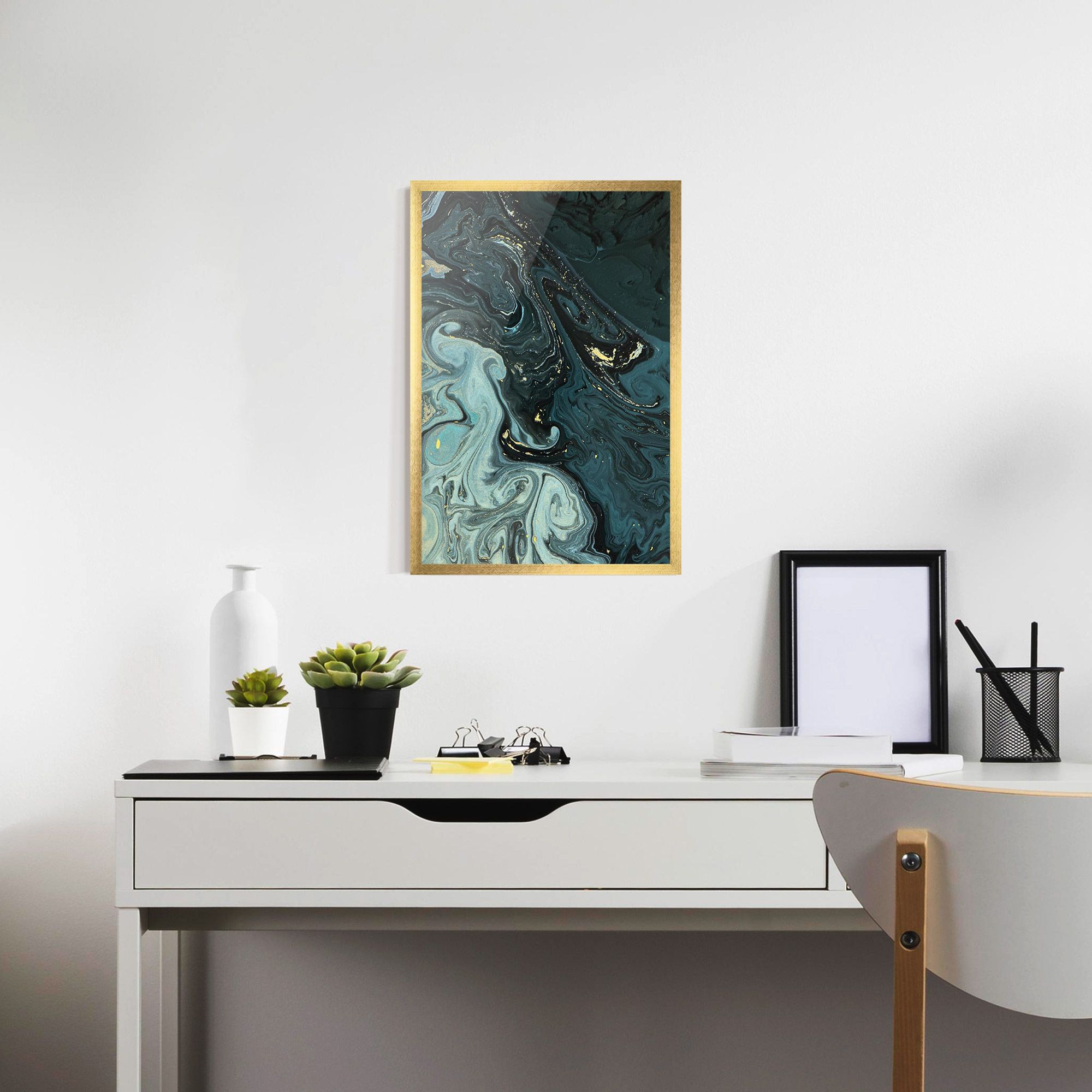 Dark Blue Golden Marble mockup 7