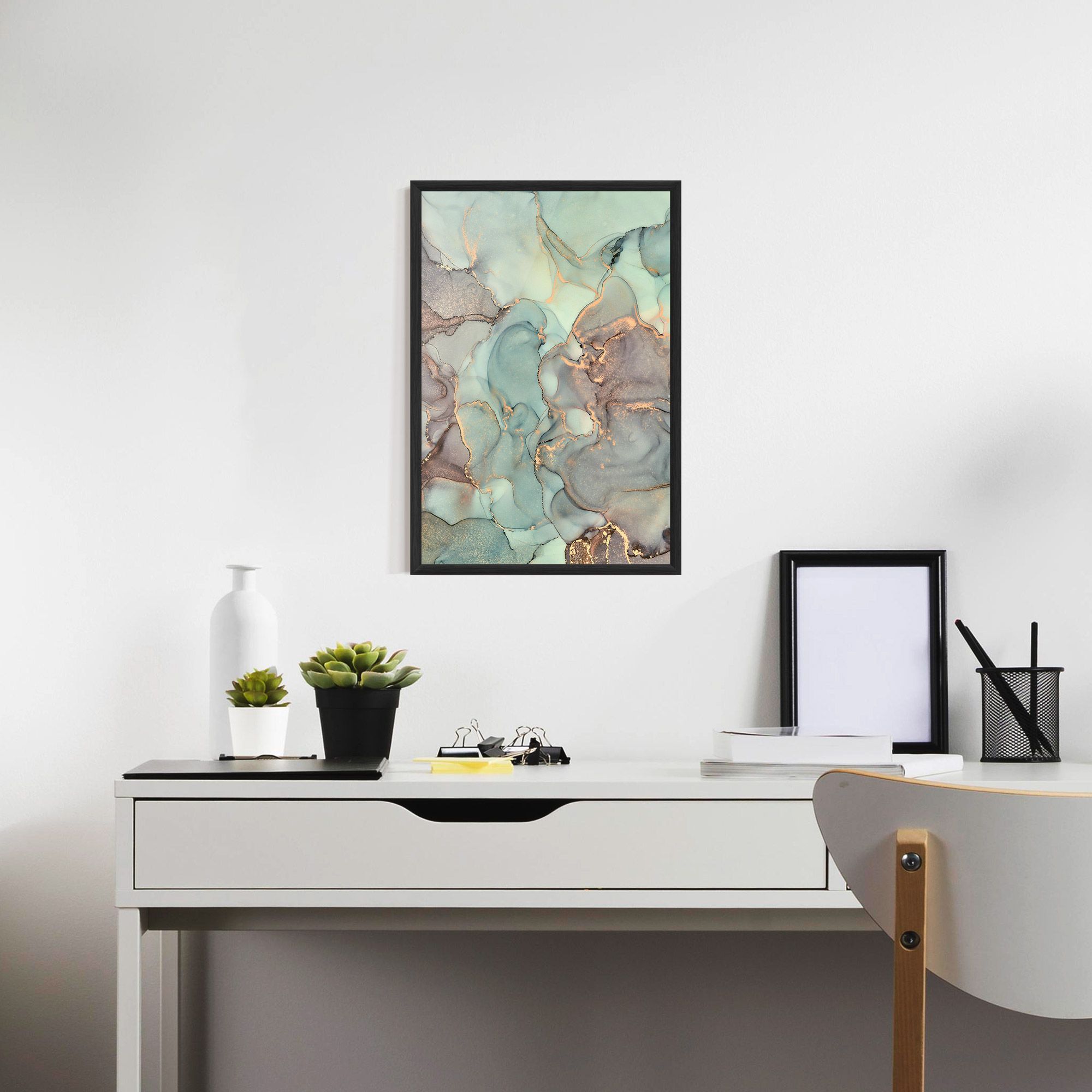 Abstract Turquoise Marble mockup 7