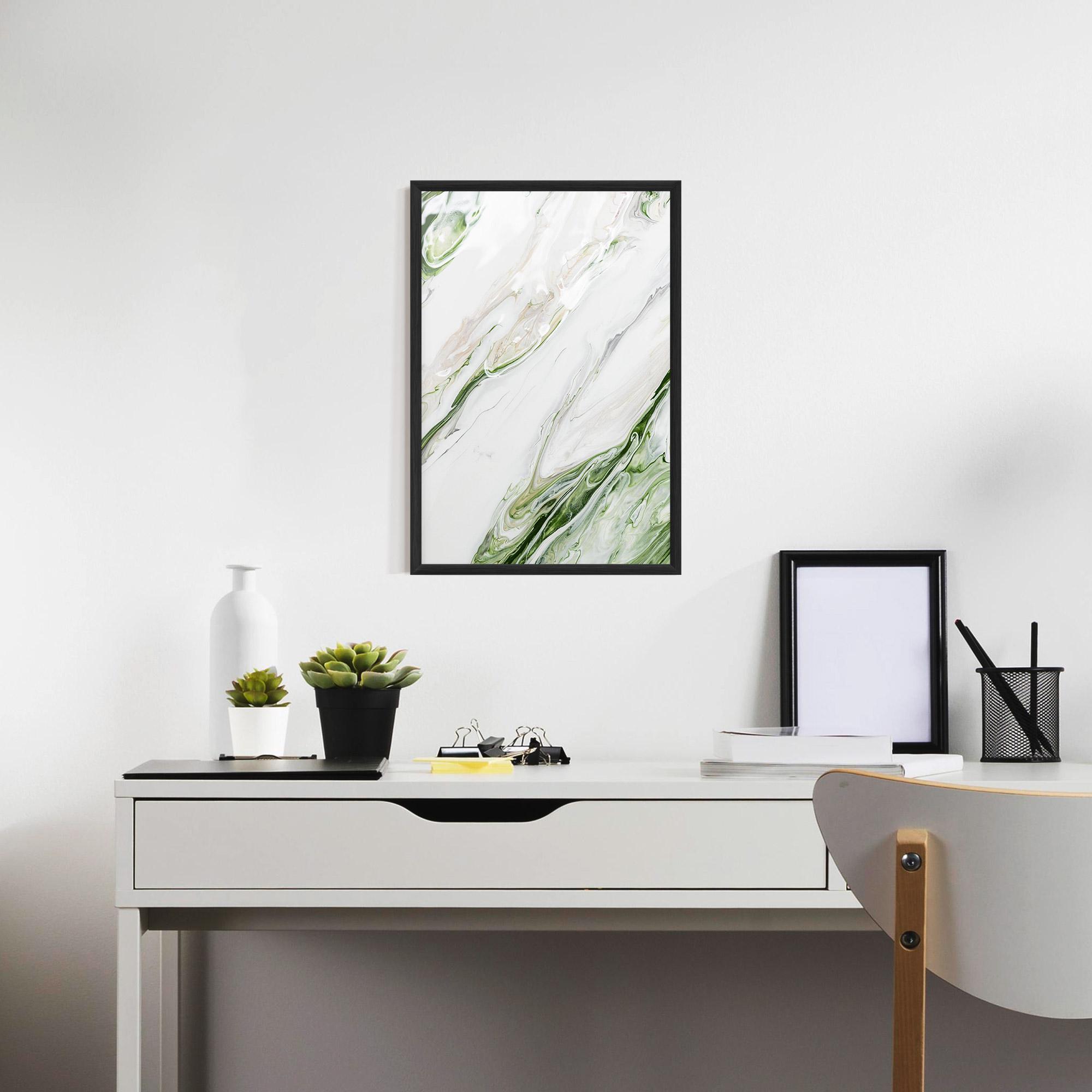 Gerahmte Poster Light Green Liquid mockup 7