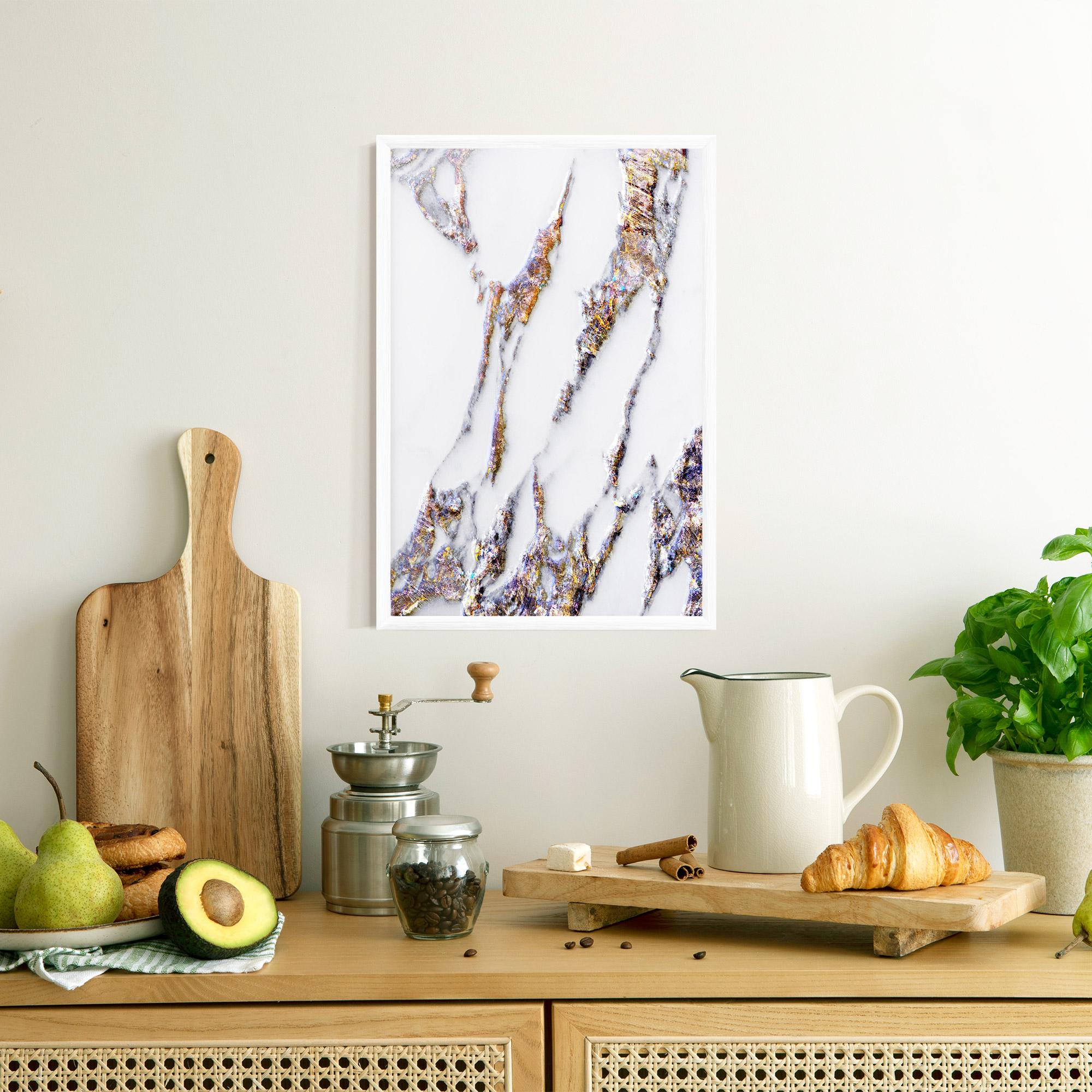 Gerahmte Poster Beautiful Color Marble mockup 8