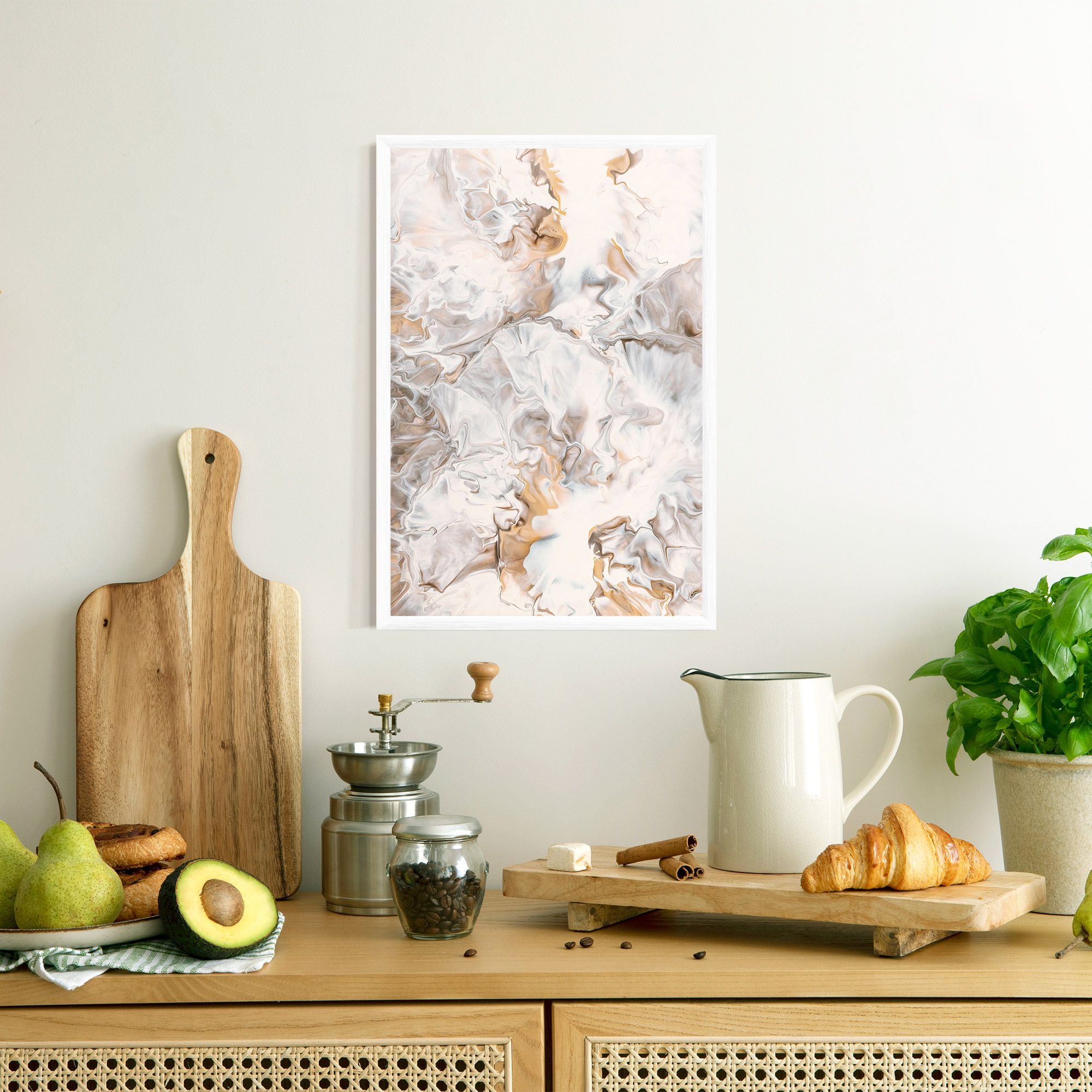 White Gold Abstract mockup 8