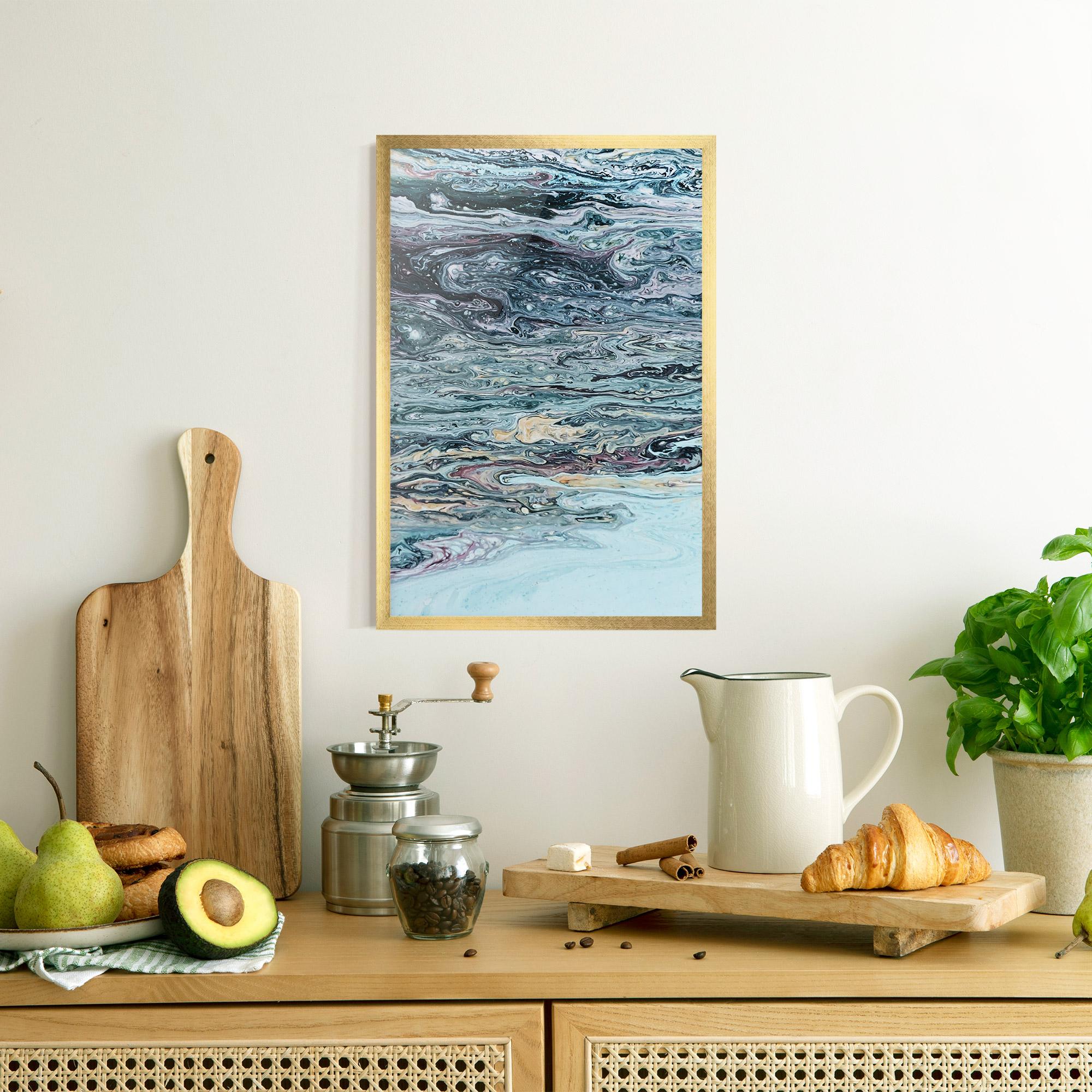 Gerahmte Poster Light Blue Abstract mockup 8