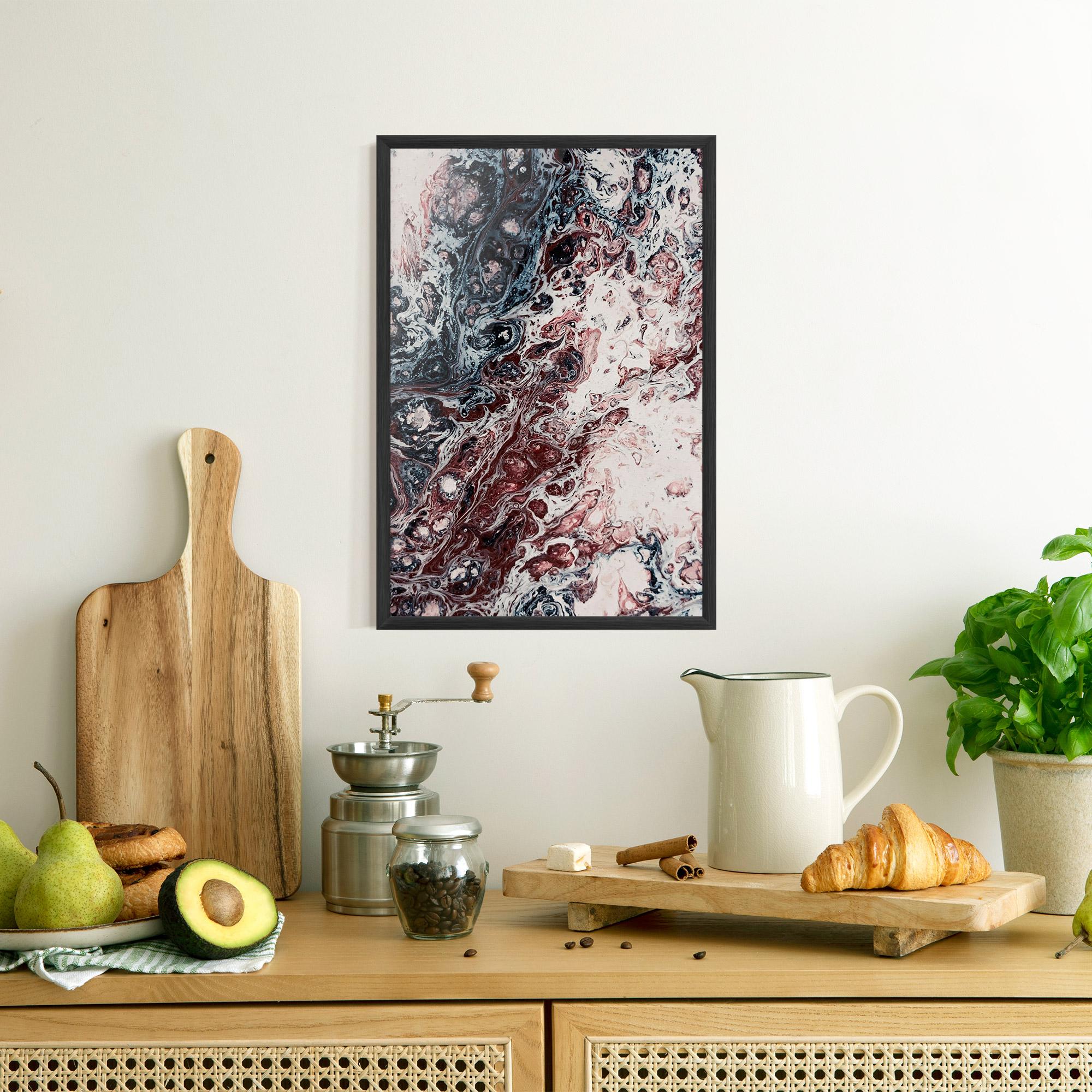 Gerahmte Poster Abstract Dark Red mockup 8