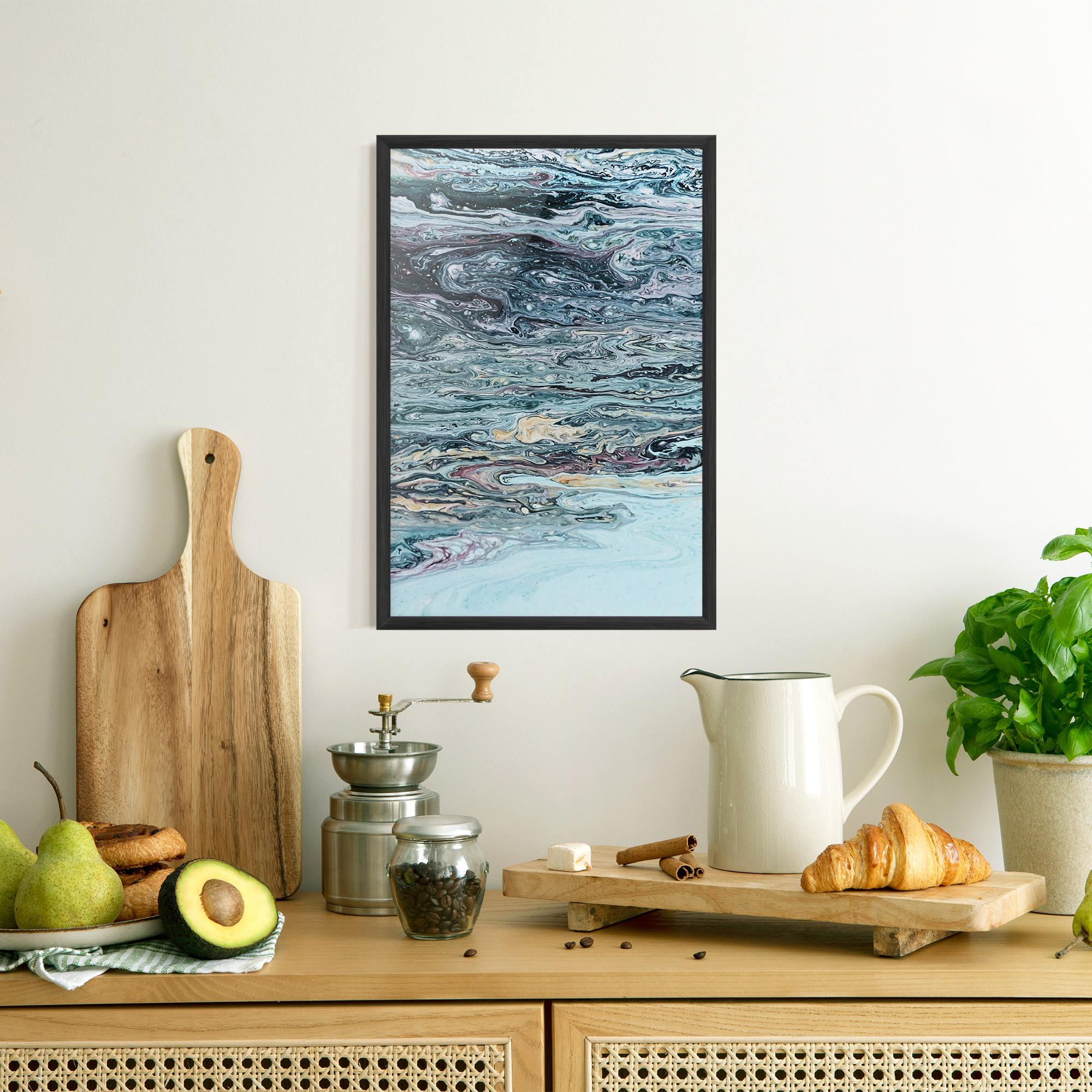 Gerahmte Poster Light Blue Abstract mockup 8