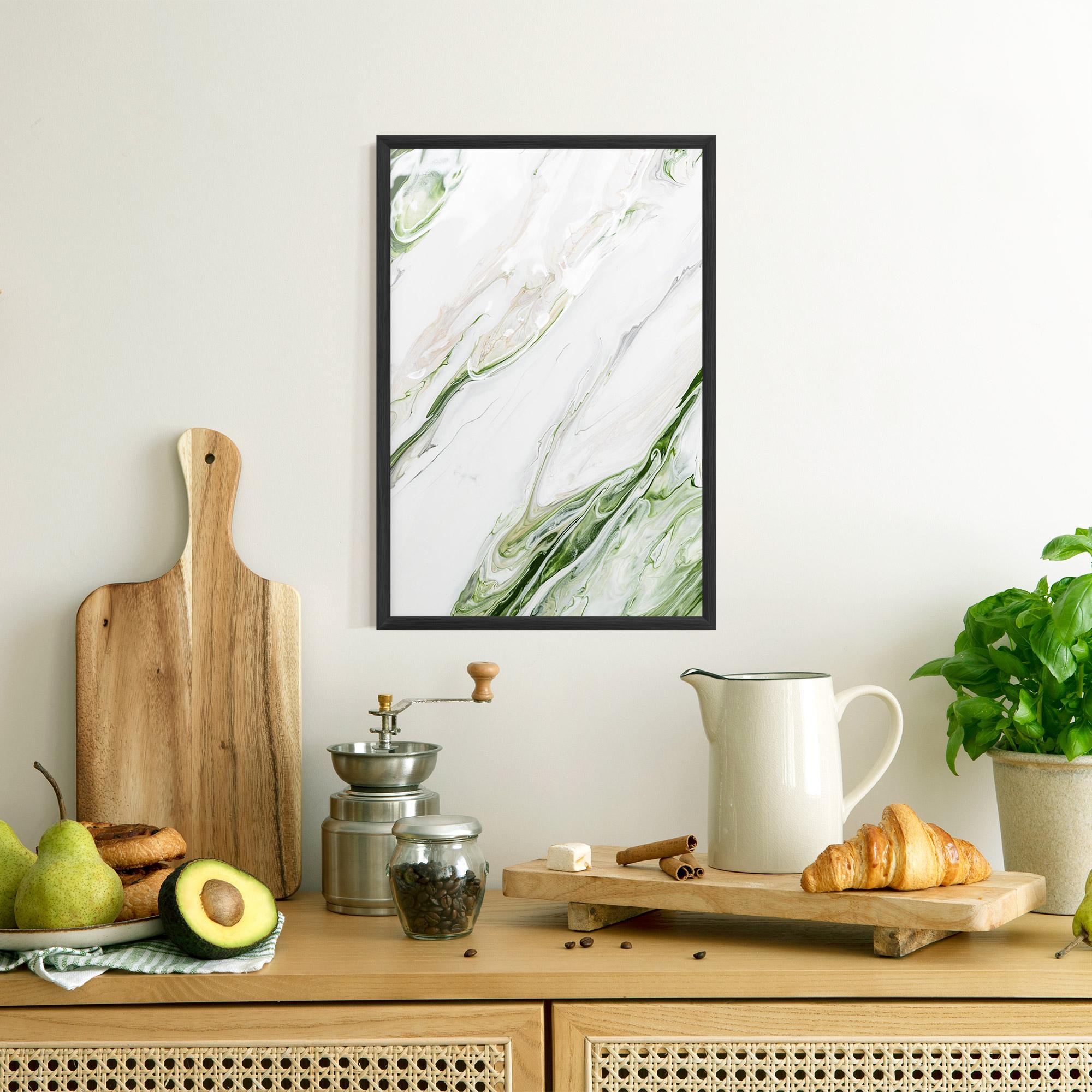 Gerahmte Poster Light Green Liquid mockup 8